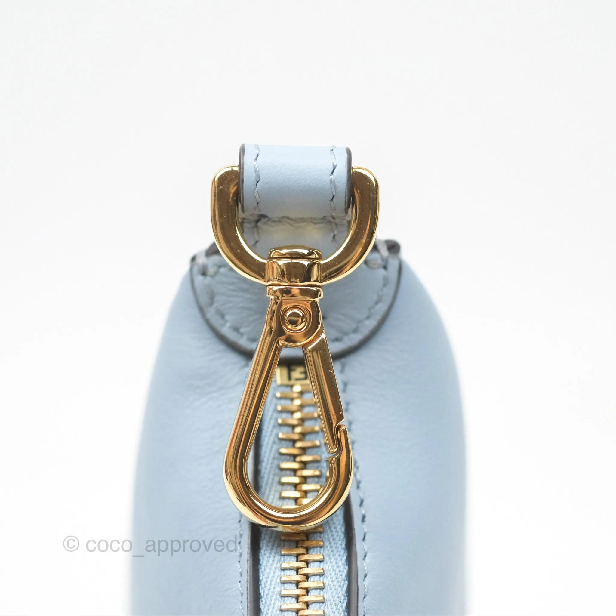 Fendi Nano Fendigraphy Hobo in Sky Blue Gold Hardware