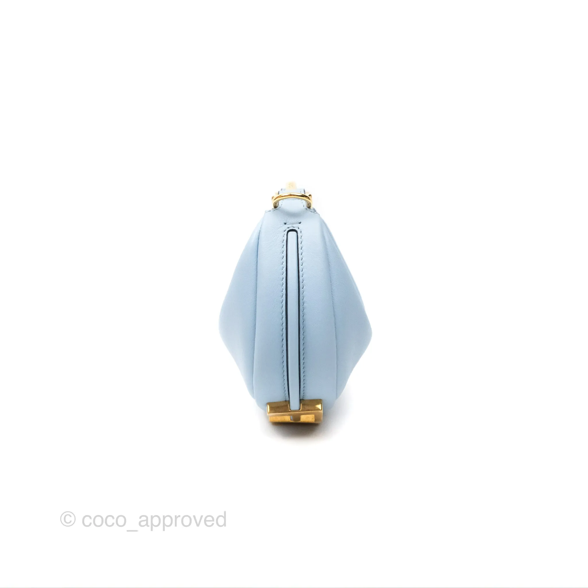 Fendi Nano Fendigraphy Hobo in Sky Blue Gold Hardware
