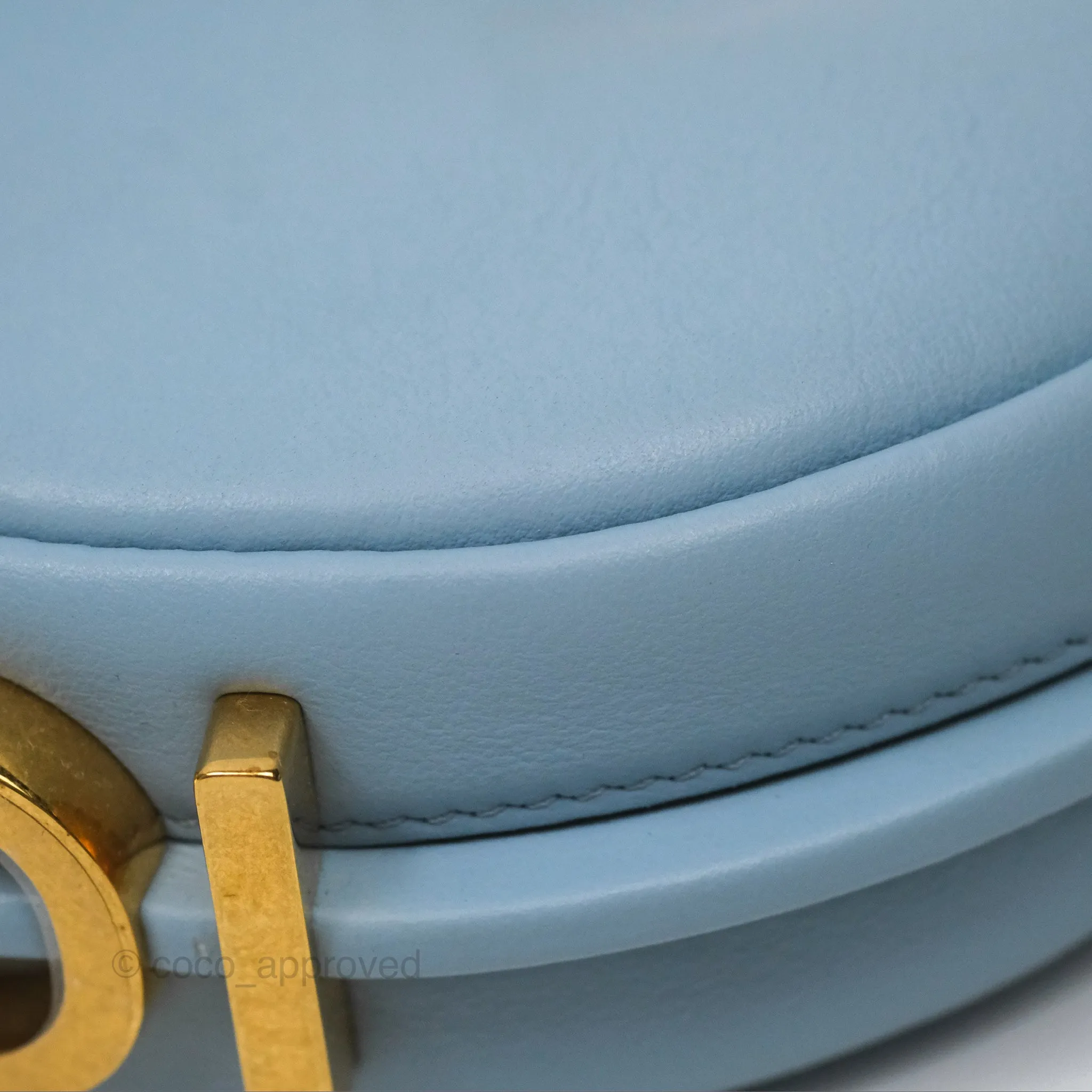 Fendi Nano Fendigraphy Hobo in Sky Blue Gold Hardware