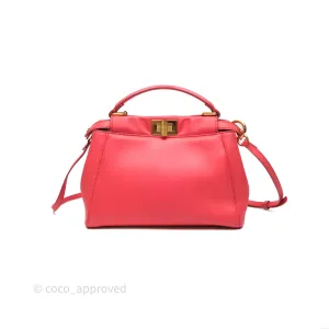 Fendi Nappa Mini Peekaboo Bag Hot Pink