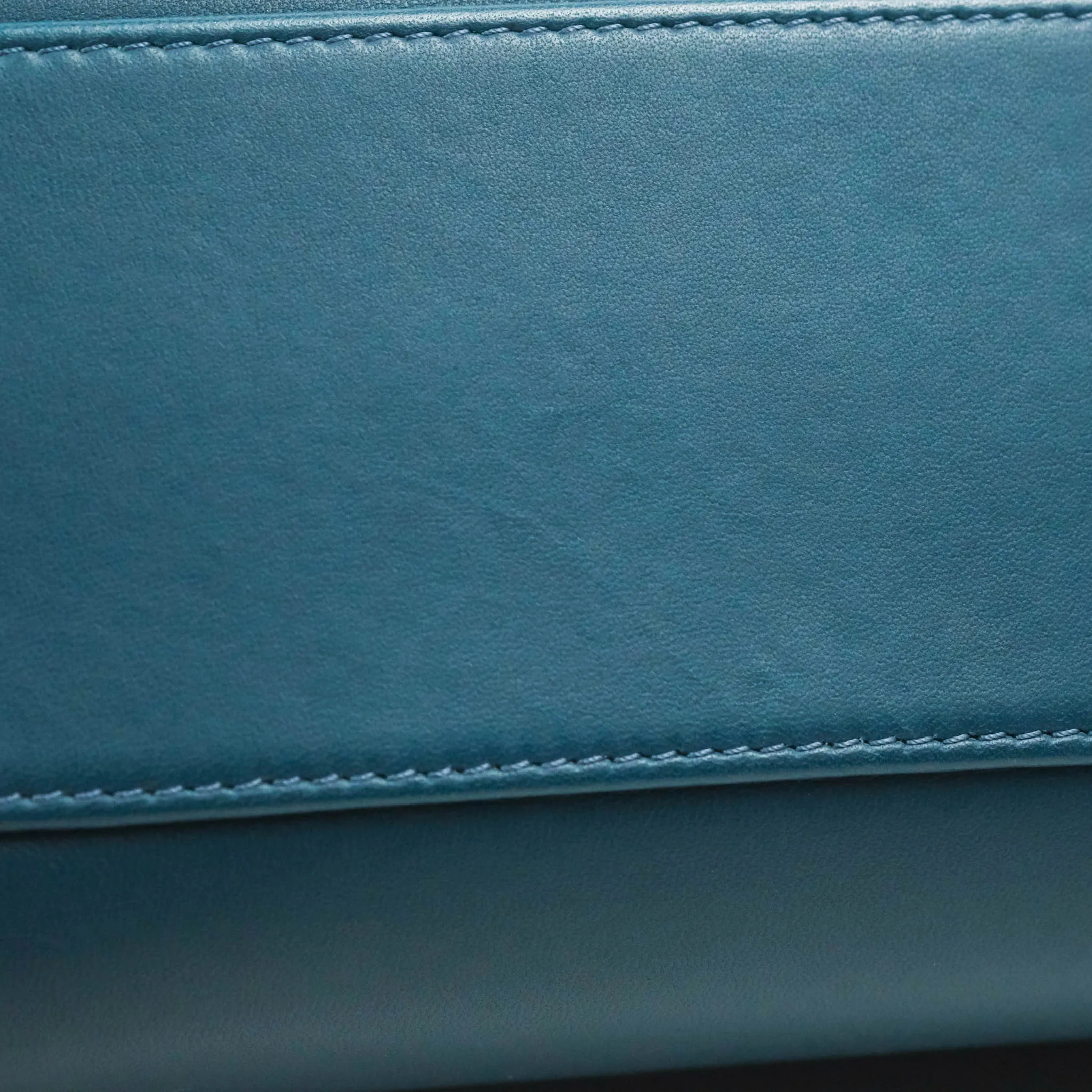 Fendi Nappa Mini Peekaboo Bag Peacock Blue