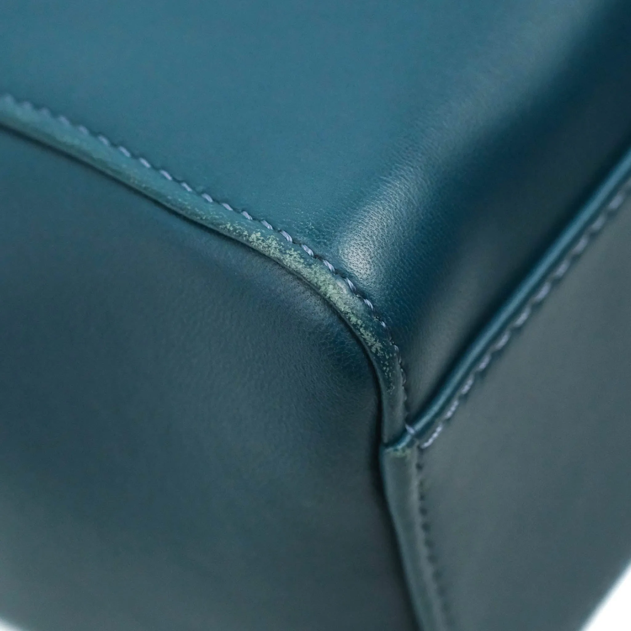 Fendi Nappa Mini Peekaboo Bag Peacock Blue