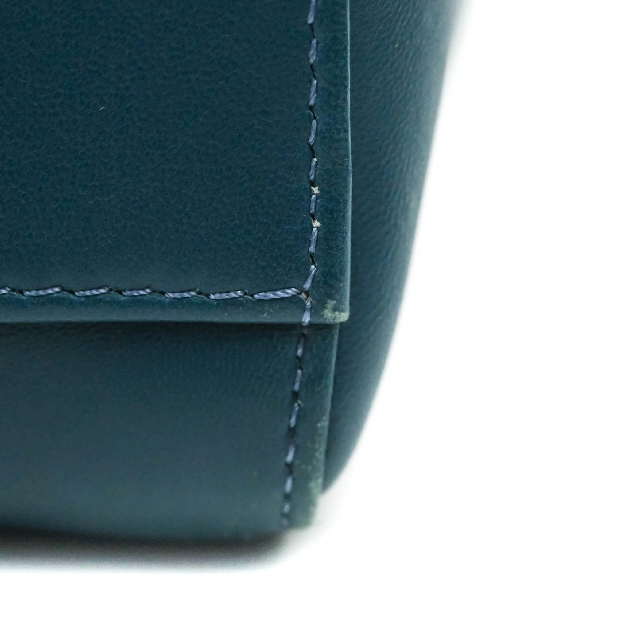 Fendi Nappa Mini Peekaboo Bag Peacock Blue
