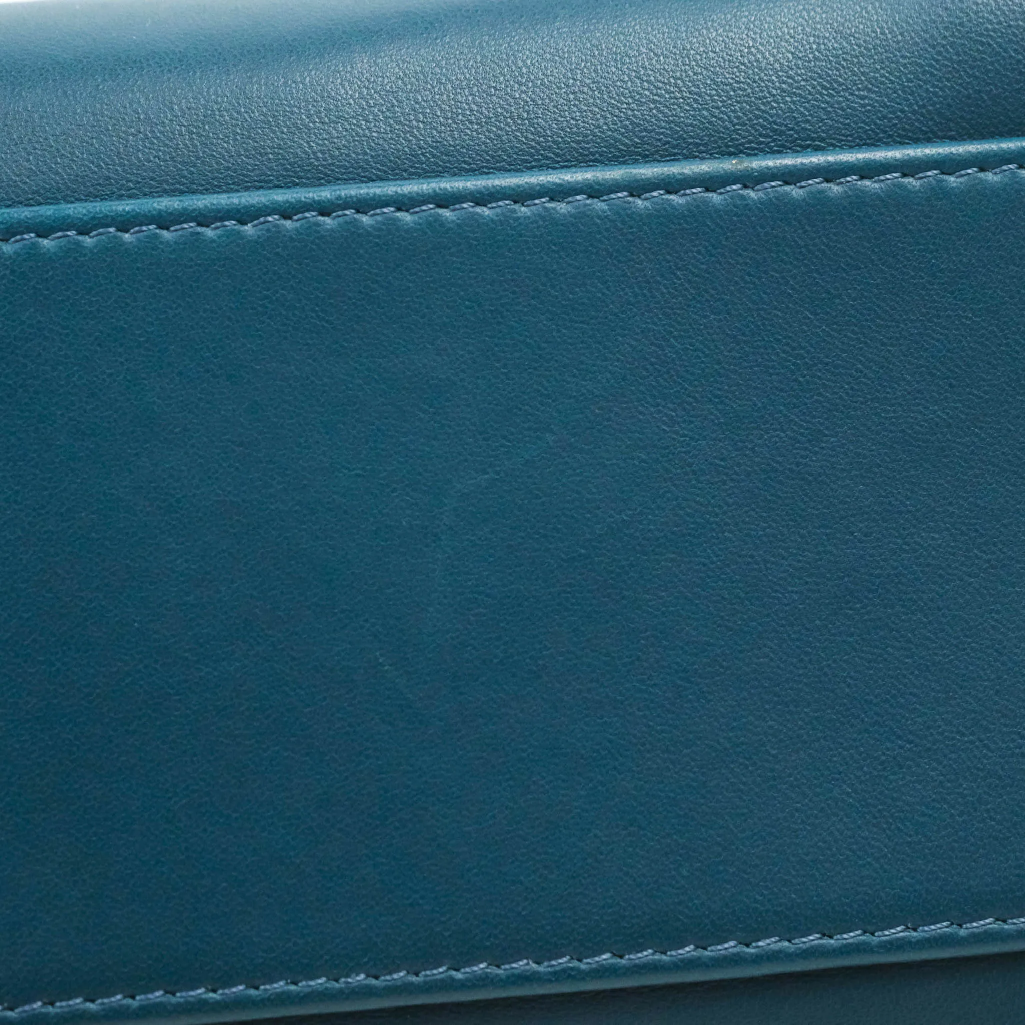Fendi Nappa Mini Peekaboo Bag Peacock Blue