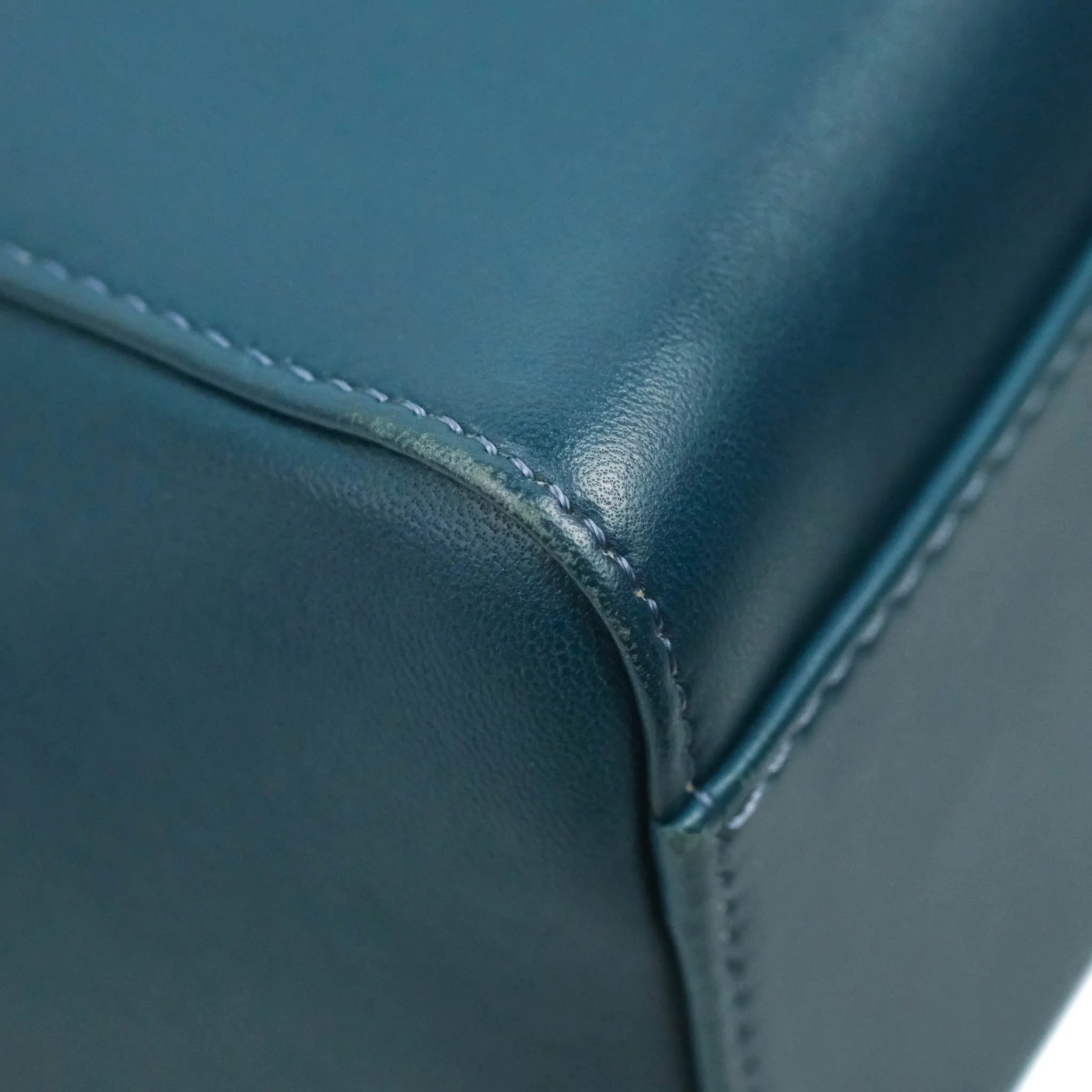 Fendi Nappa Mini Peekaboo Bag Peacock Blue