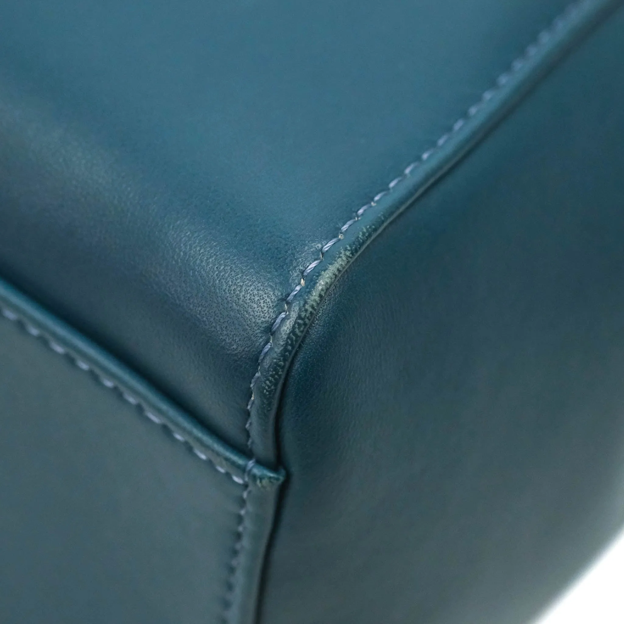 Fendi Nappa Mini Peekaboo Bag Peacock Blue