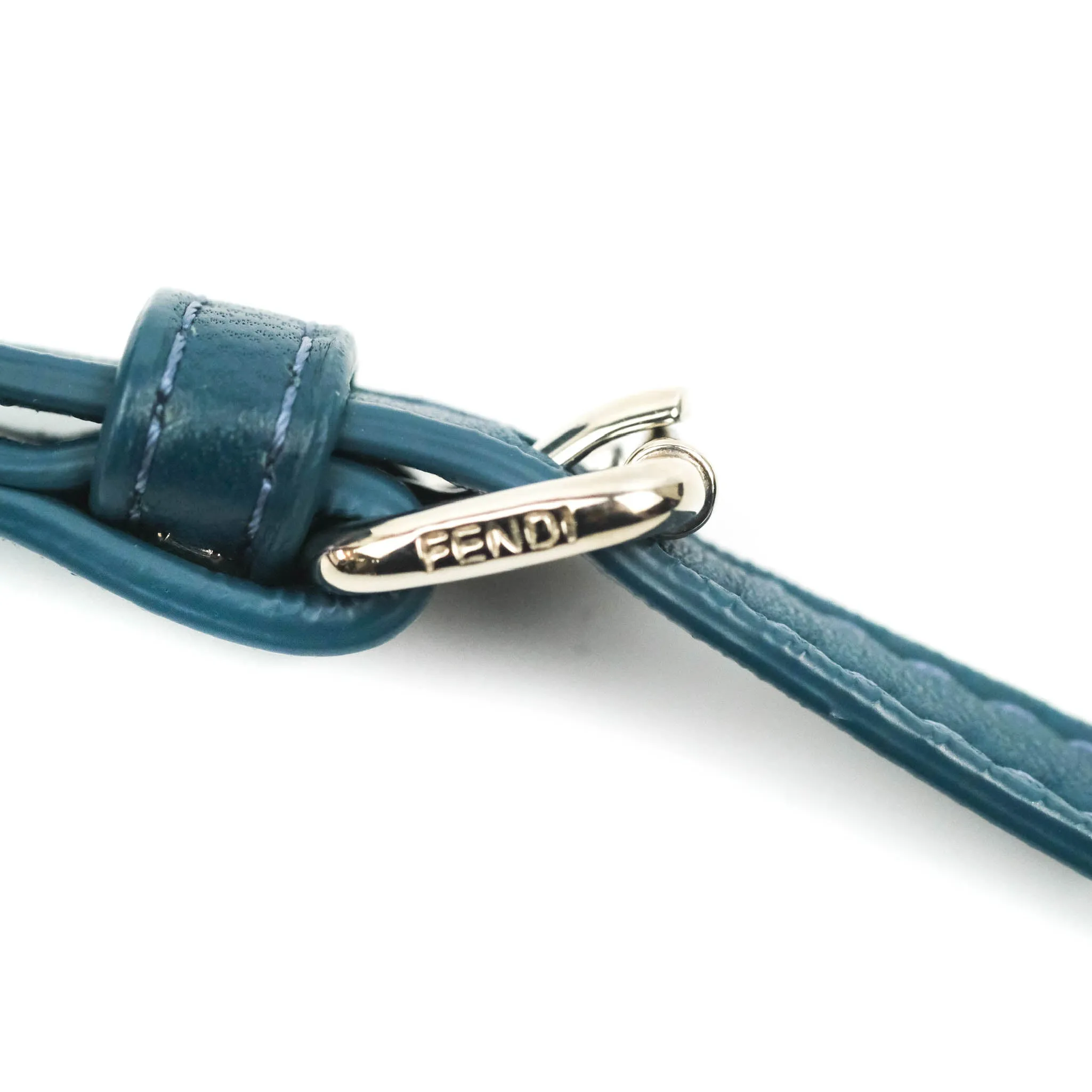 Fendi Nappa Mini Peekaboo Bag Peacock Blue
