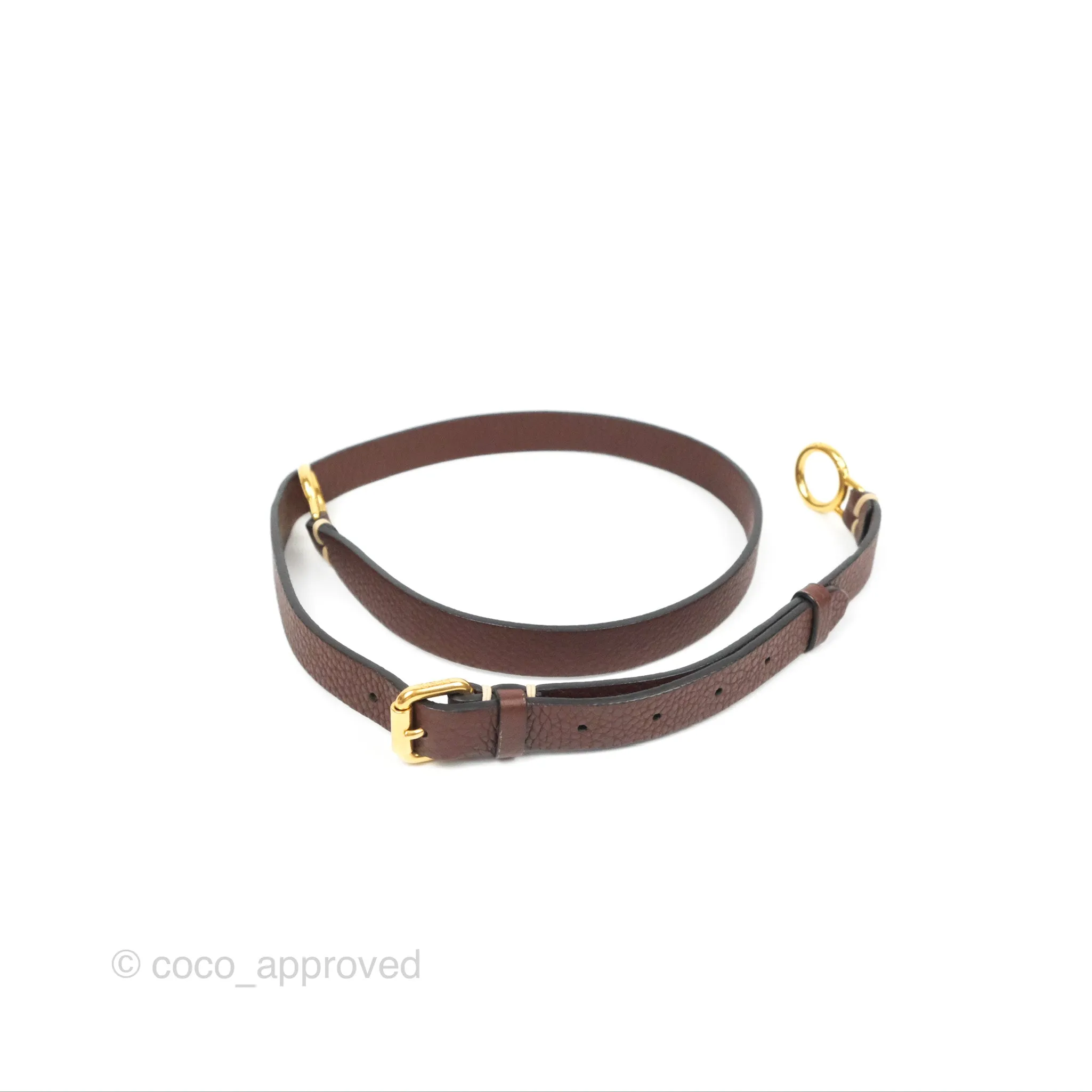 Fendi Peekaboo Iseeu Contrast Stitch Brick Brown Grained Leather Gold Hardware