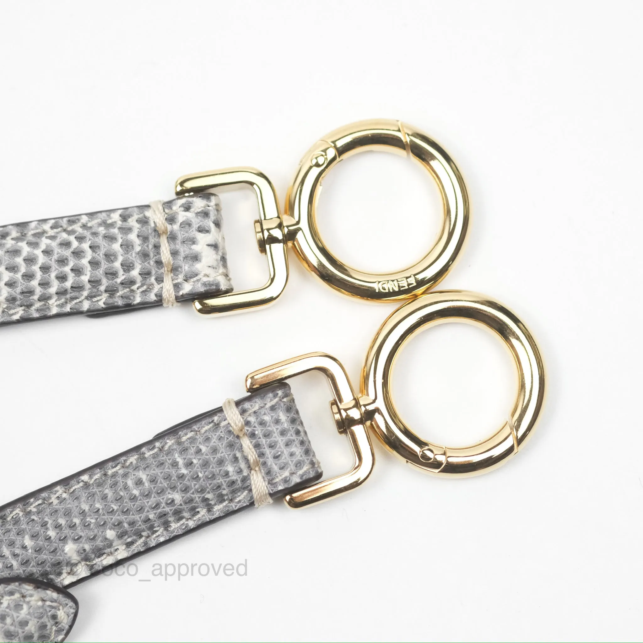 Fendi Peekaboo ISeeU Petite White lizard Leather Bag