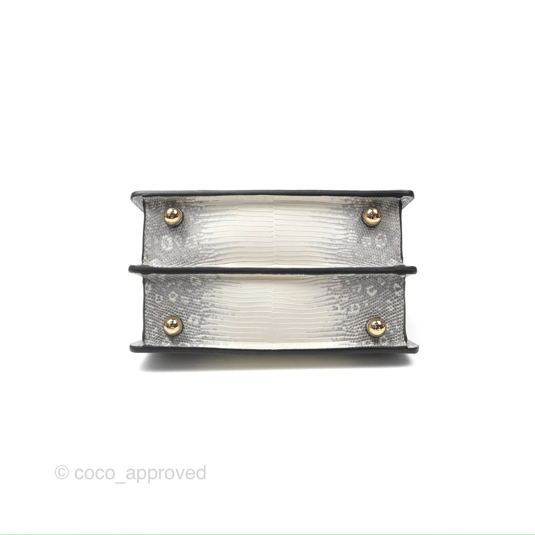 Fendi Peekaboo ISeeU Petite White lizard Leather Bag