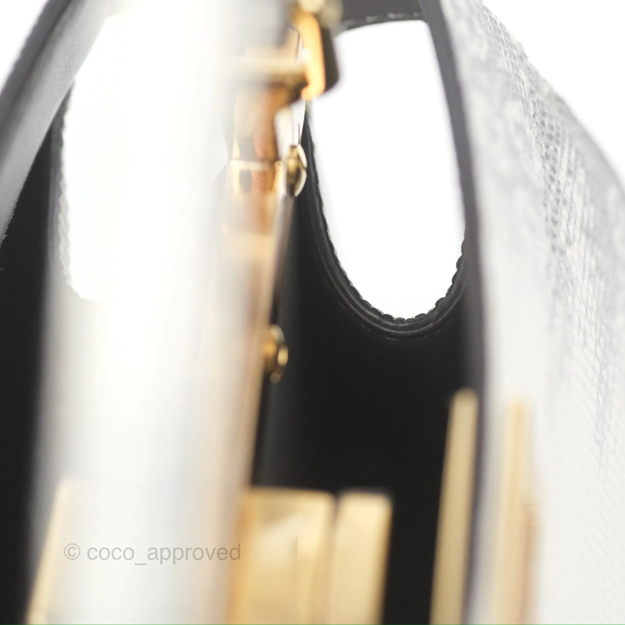 Fendi Peekaboo ISeeU Petite White lizard Leather Bag