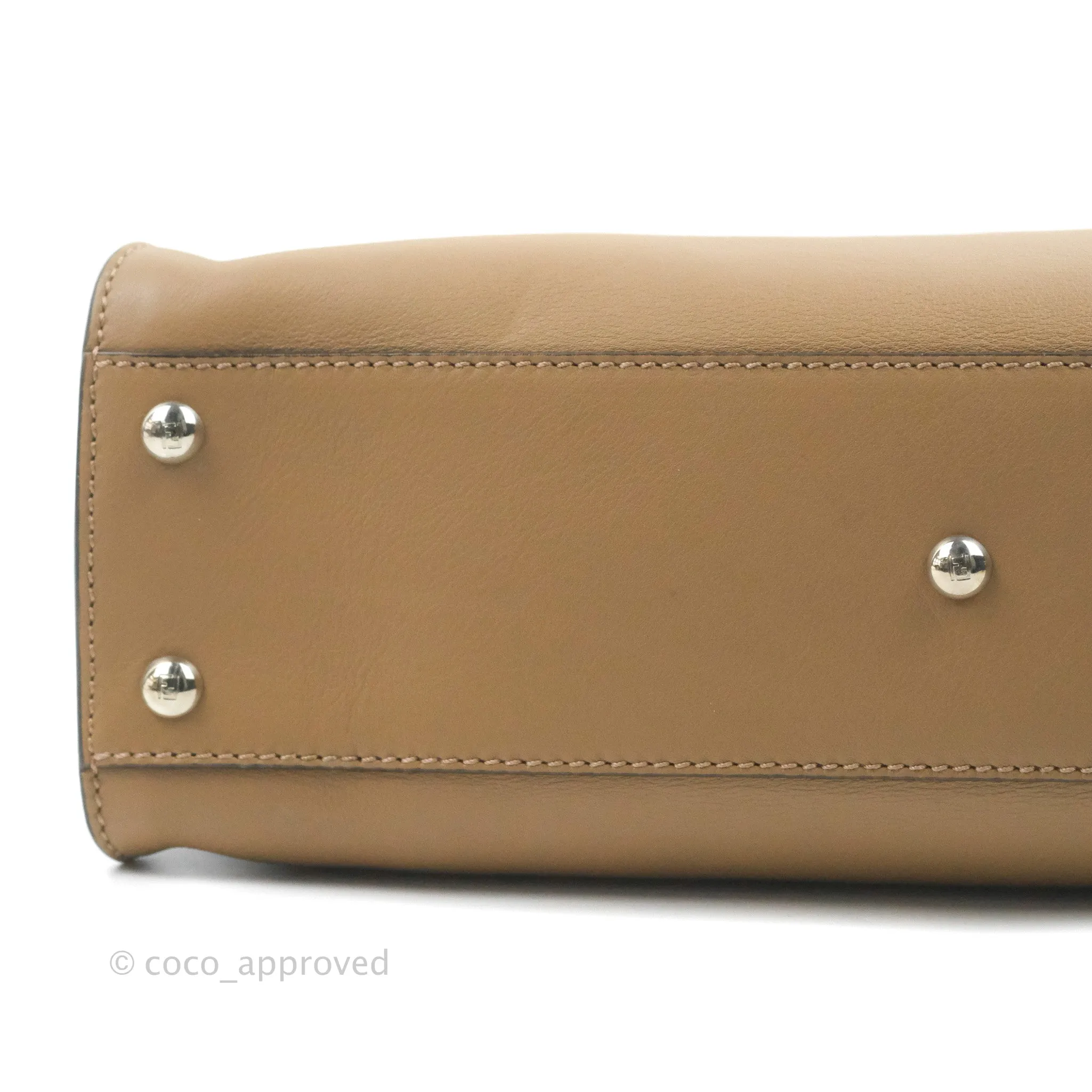 Fendi Peekaboo Medium Light Brown Silver Hardware