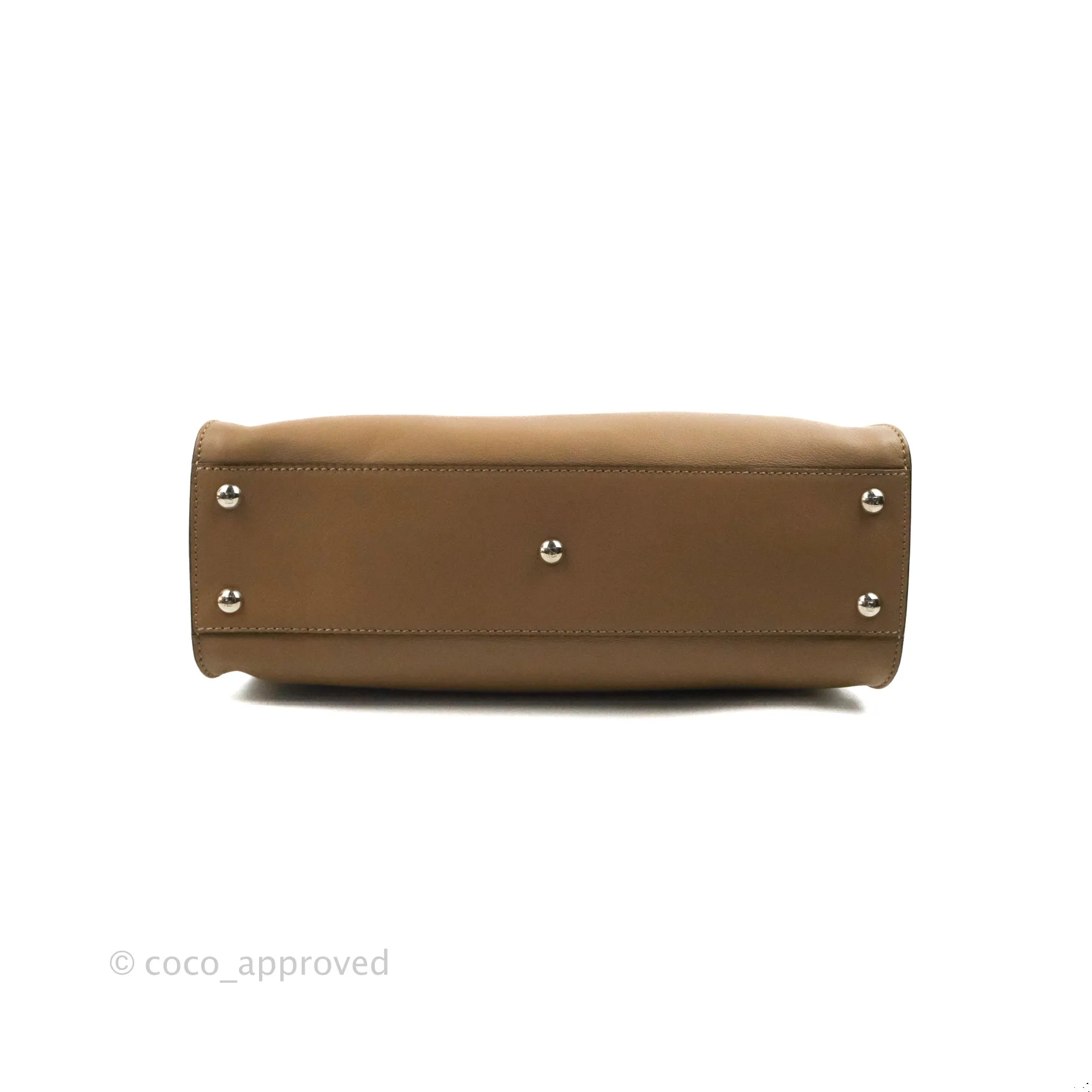 Fendi Peekaboo Medium Light Brown Silver Hardware