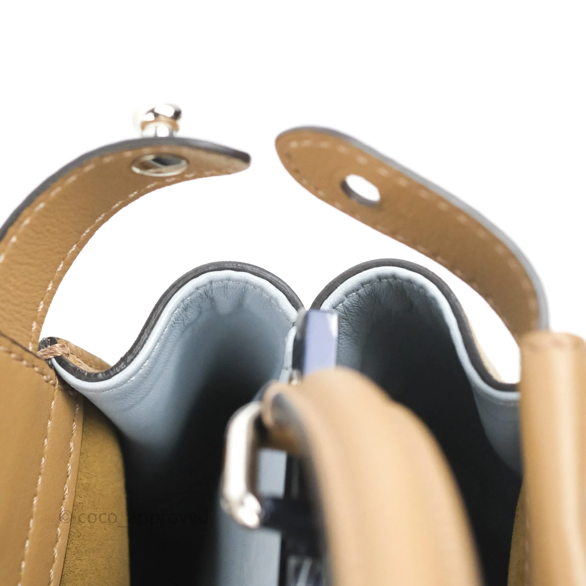 Fendi Peekaboo Medium Light Brown Silver Hardware