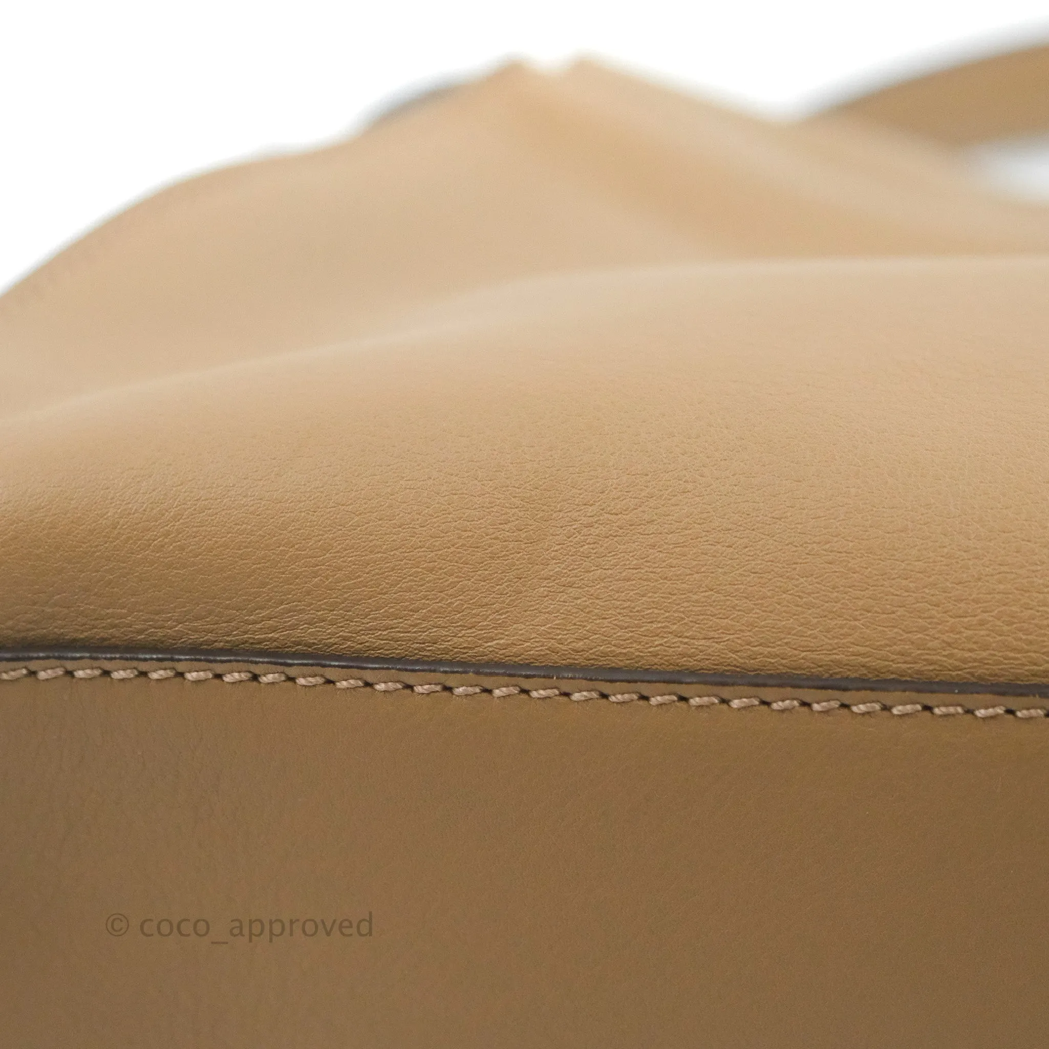 Fendi Peekaboo Medium Light Brown Silver Hardware