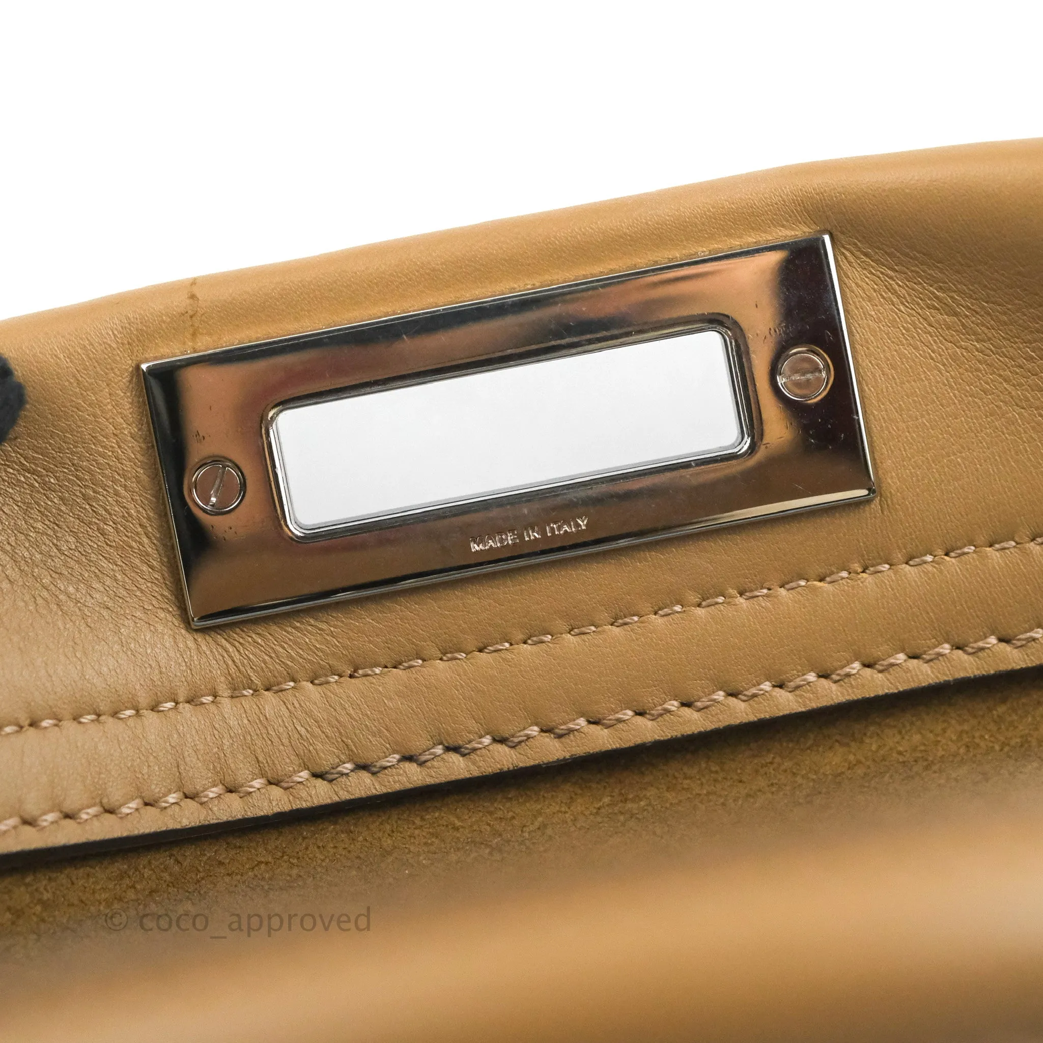 Fendi Peekaboo Medium Light Brown Silver Hardware