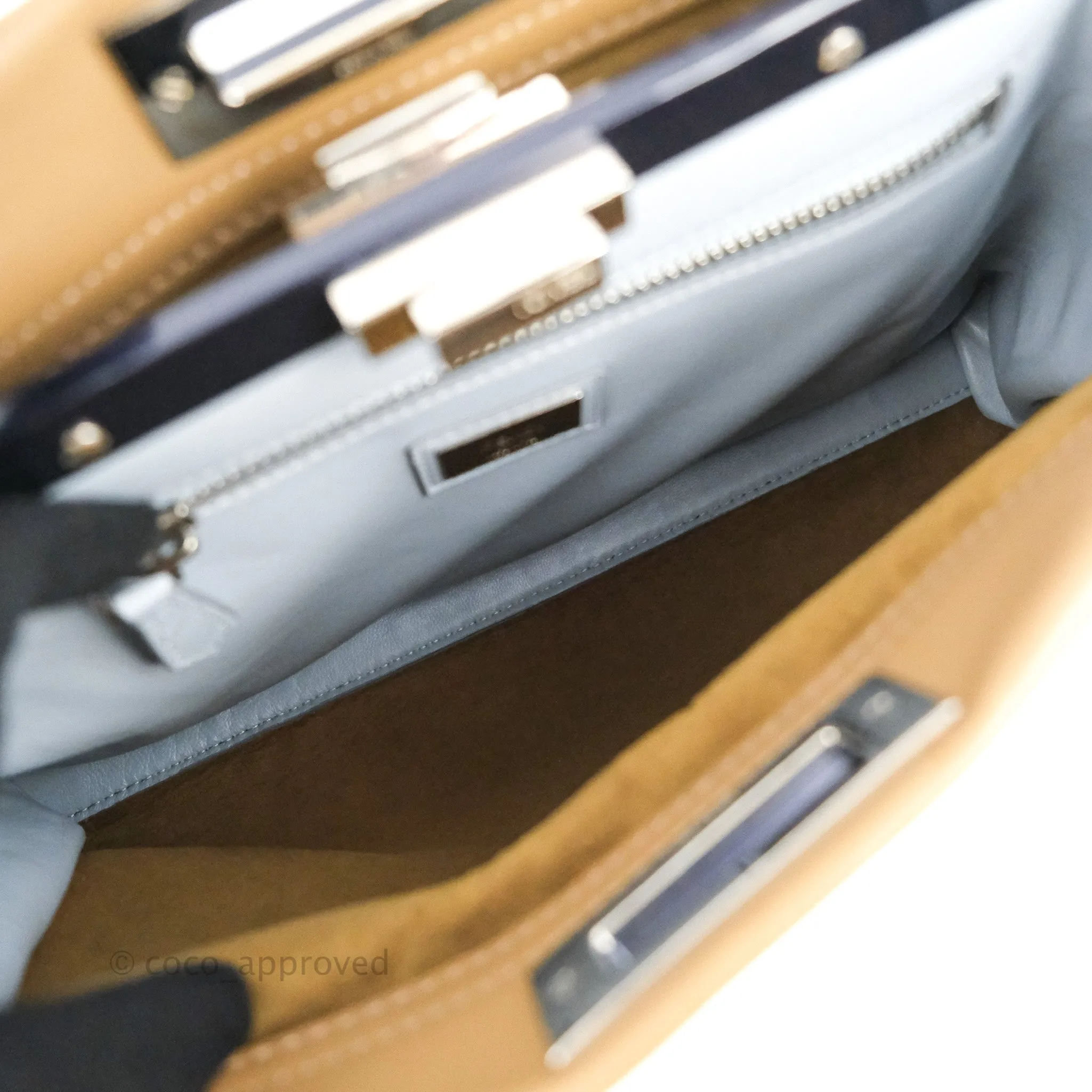 Fendi Peekaboo Medium Light Brown Silver Hardware