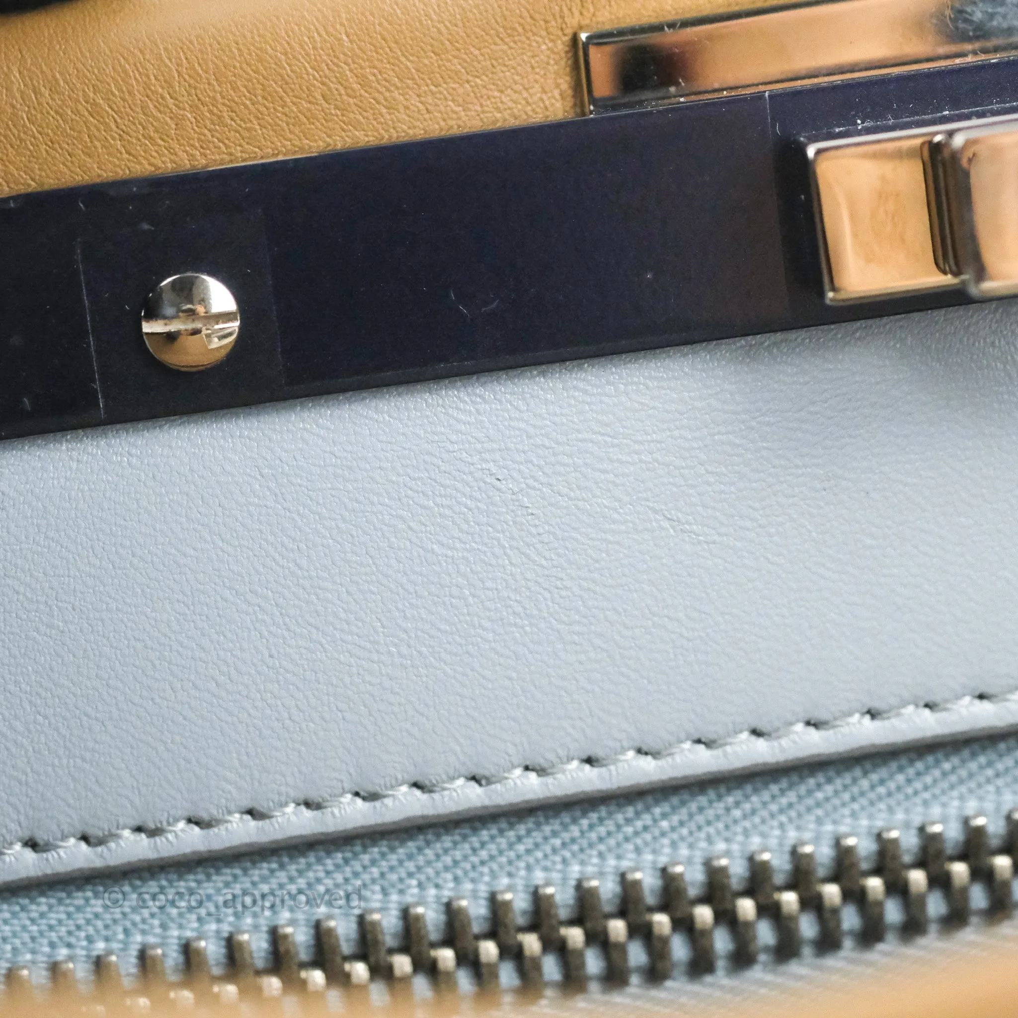 Fendi Peekaboo Medium Light Brown Silver Hardware