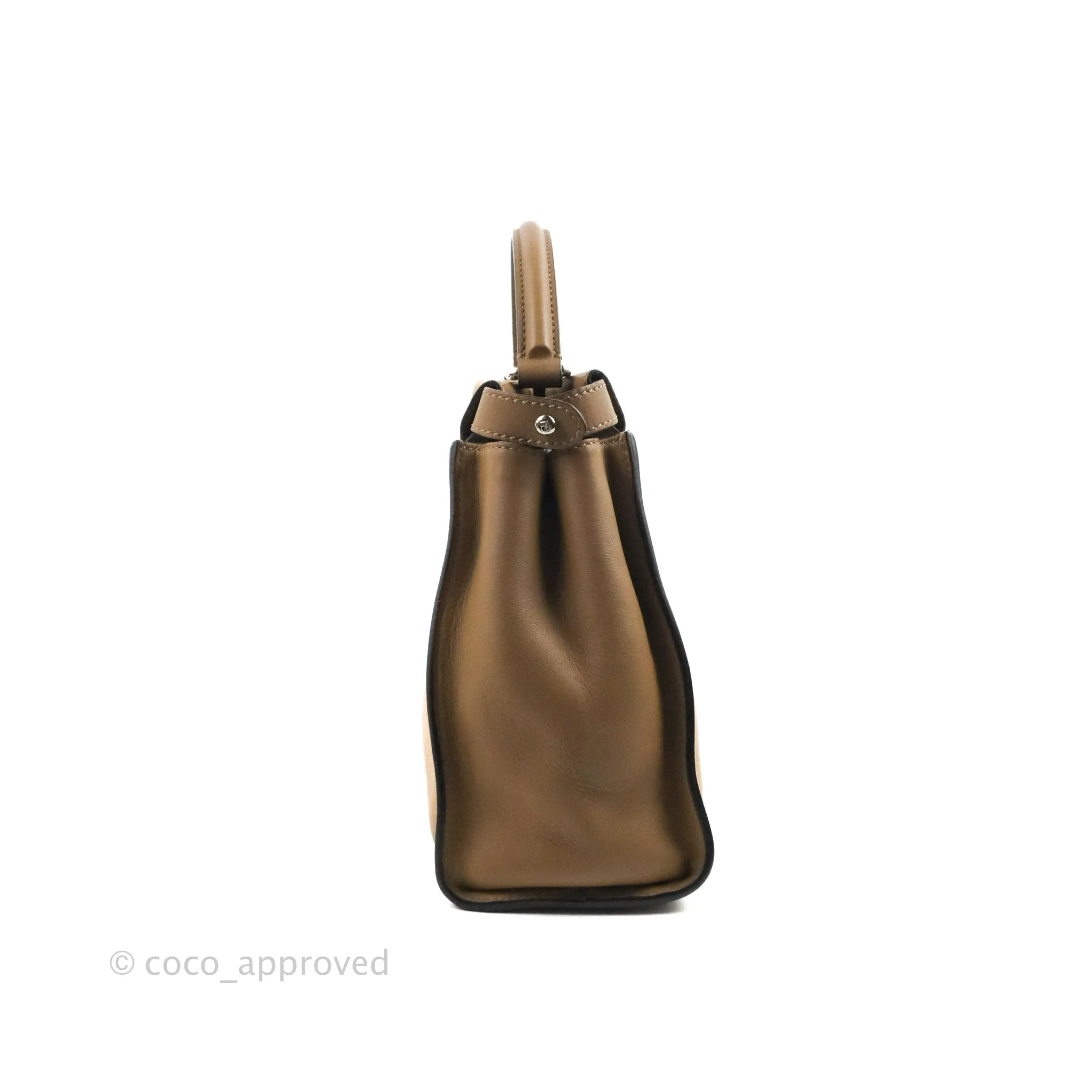 Fendi Peekaboo Medium Light Brown Silver Hardware