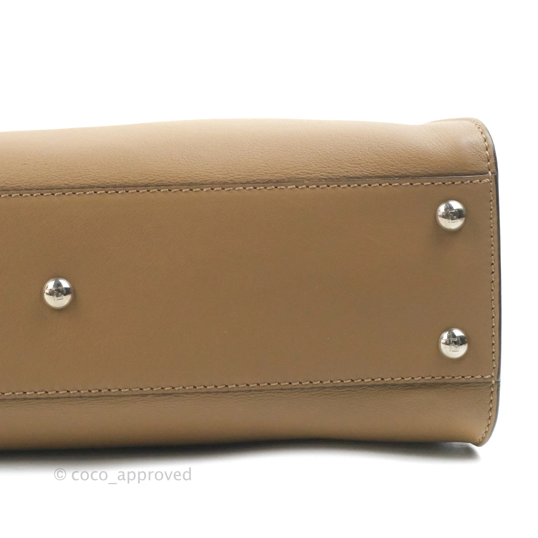 Fendi Peekaboo Medium Light Brown Silver Hardware