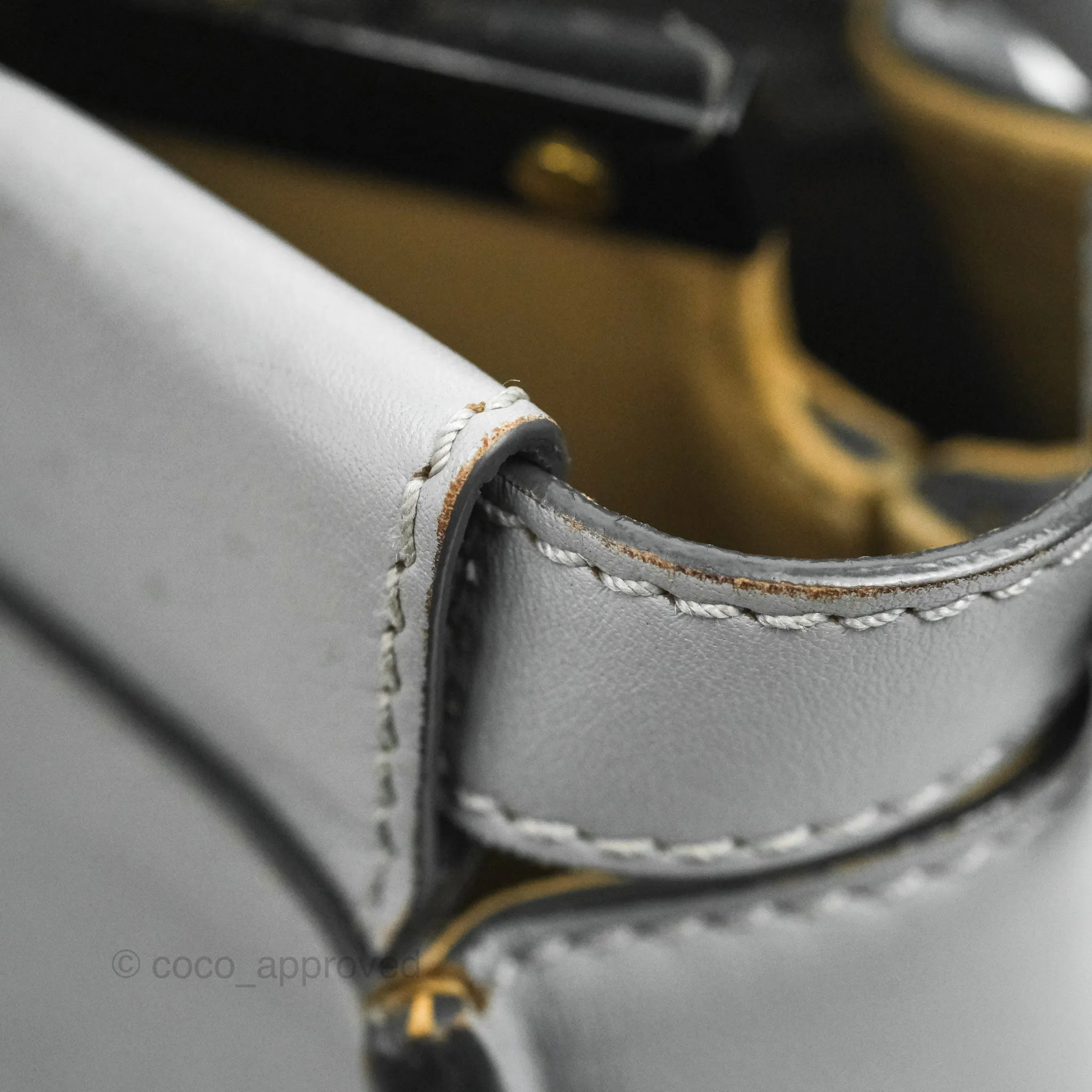 Fendi Peekaboo Medium Light Grey Blue Gold Hardware