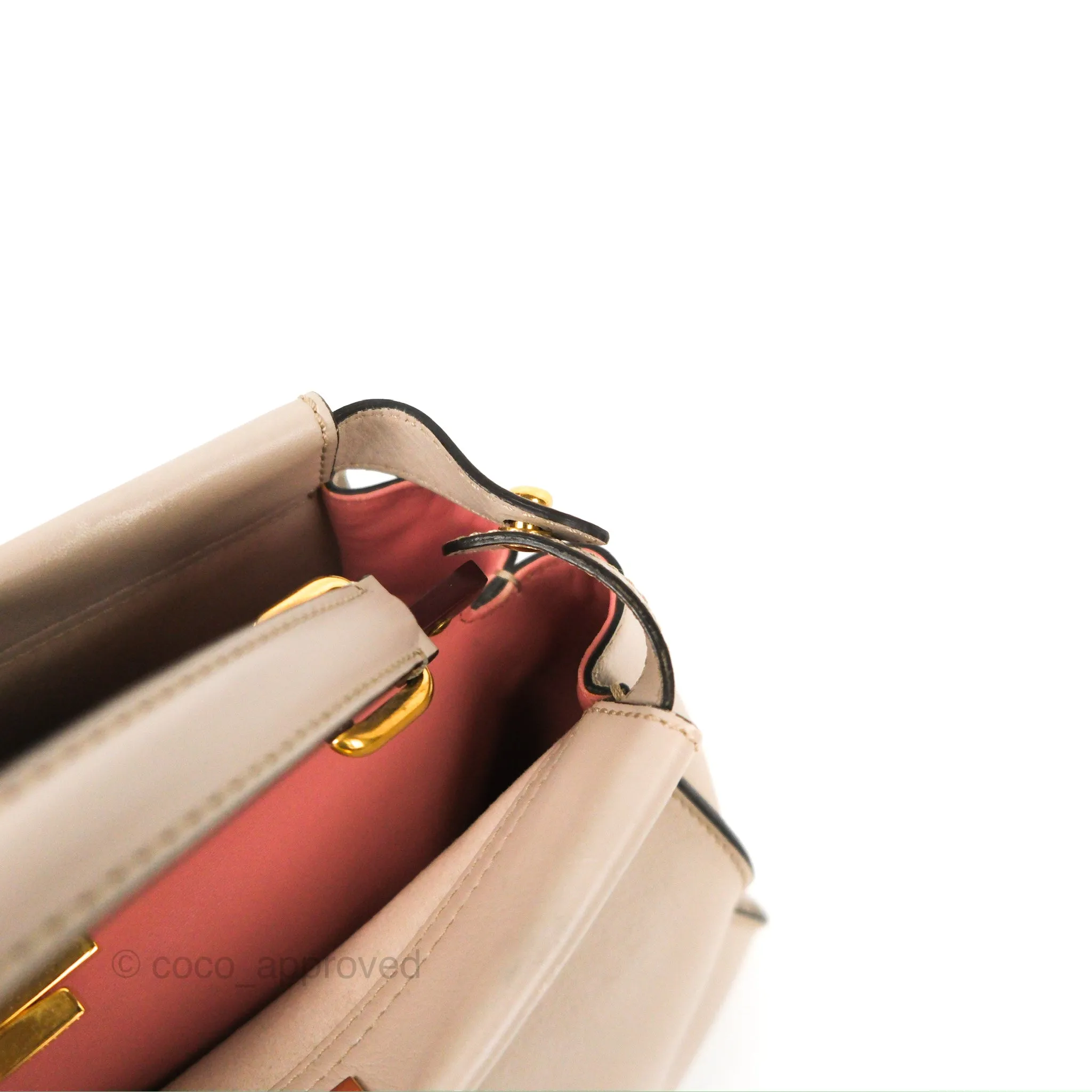Fendi Peekaboo Medium Light Taupe Gold Hardware