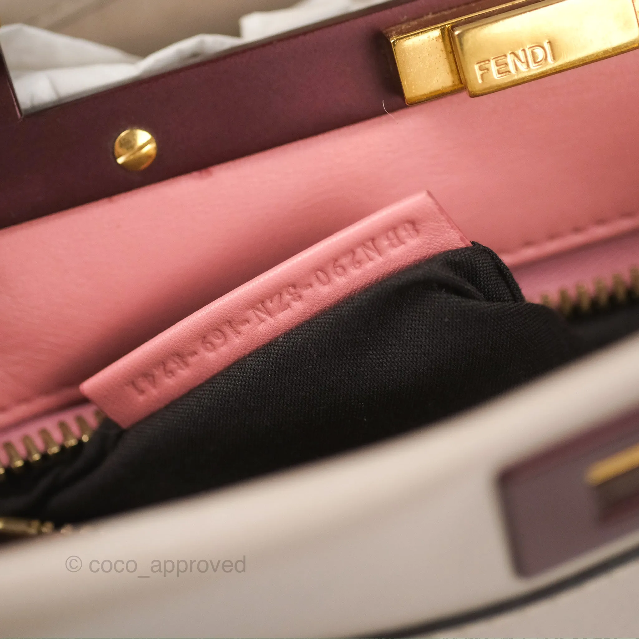 Fendi Peekaboo Medium Light Taupe Gold Hardware