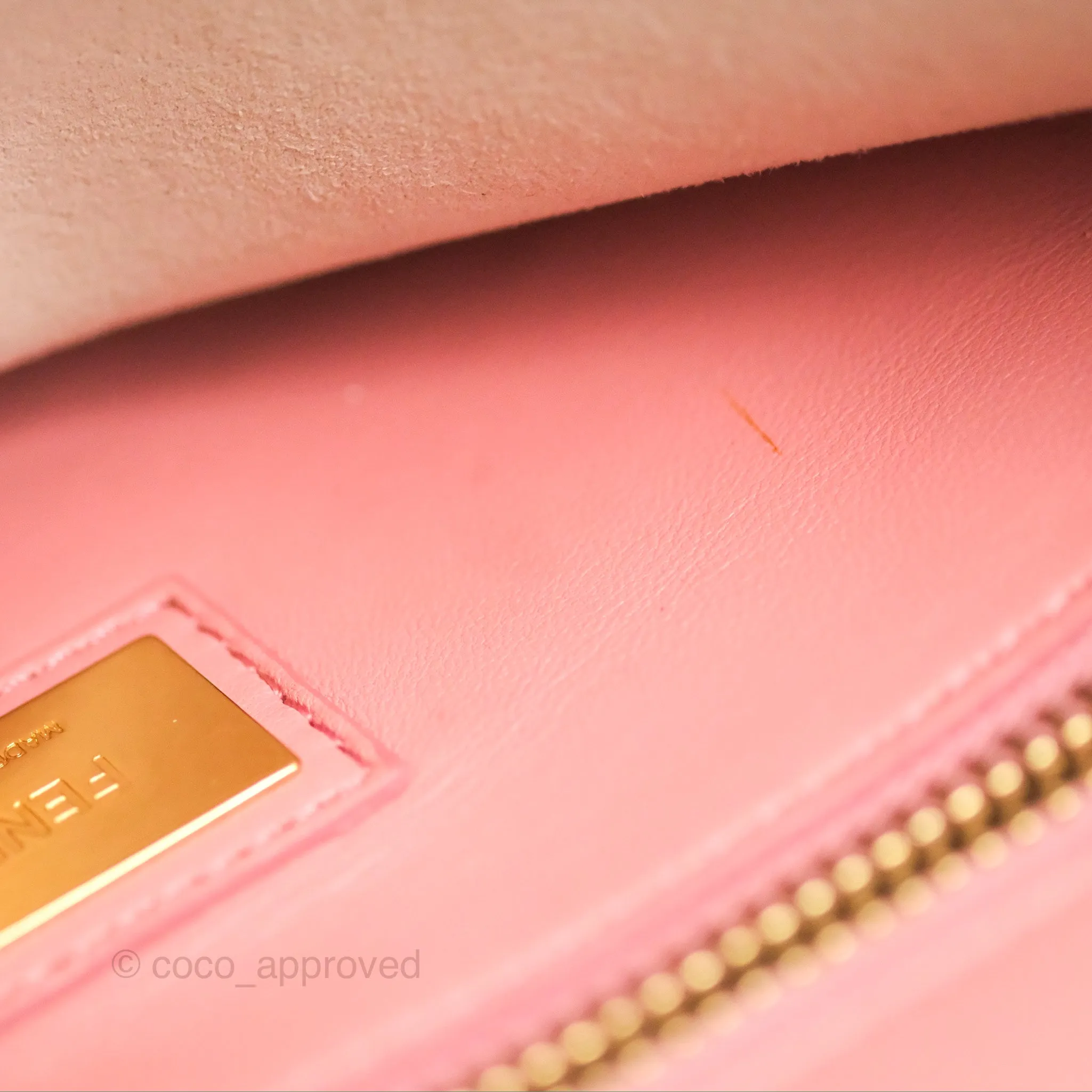 Fendi Peekaboo Medium Light Taupe Gold Hardware