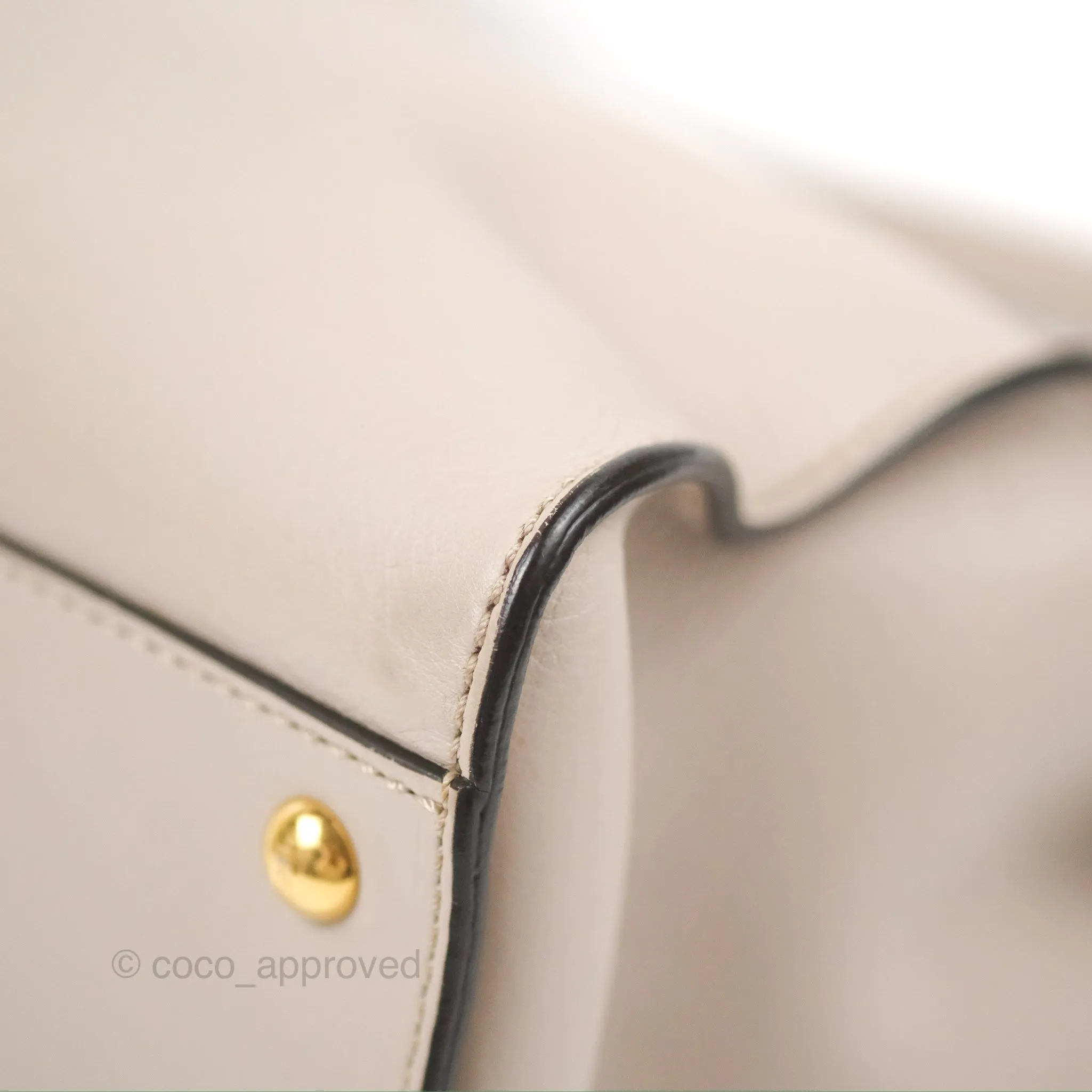 Fendi Peekaboo Medium Light Taupe Gold Hardware