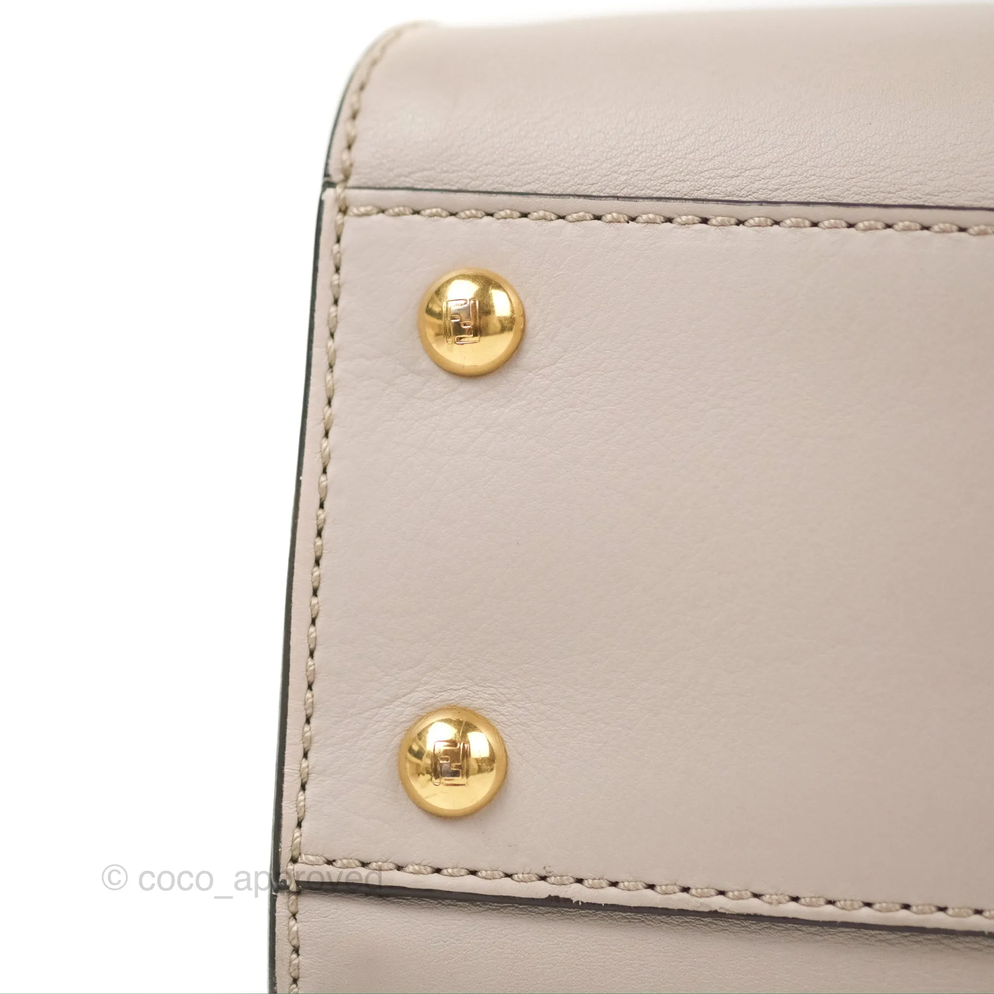 Fendi Peekaboo Medium Light Taupe Gold Hardware