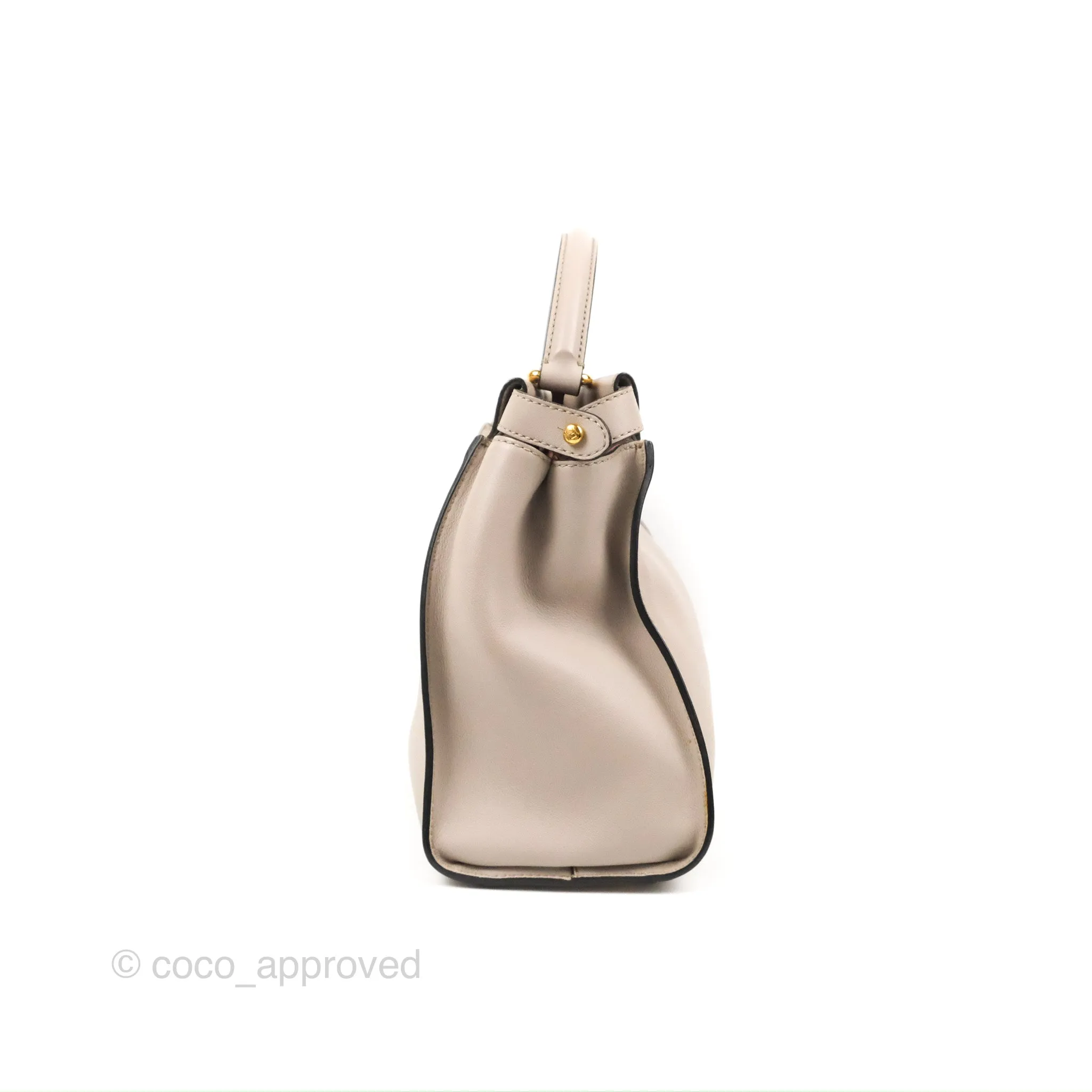Fendi Peekaboo Medium Light Taupe Gold Hardware