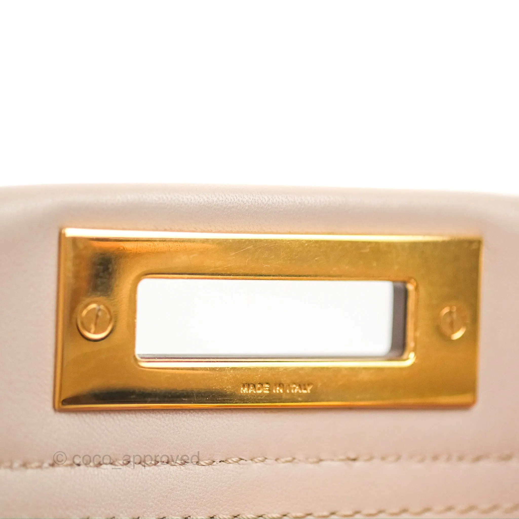 Fendi Peekaboo Medium Light Taupe Gold Hardware