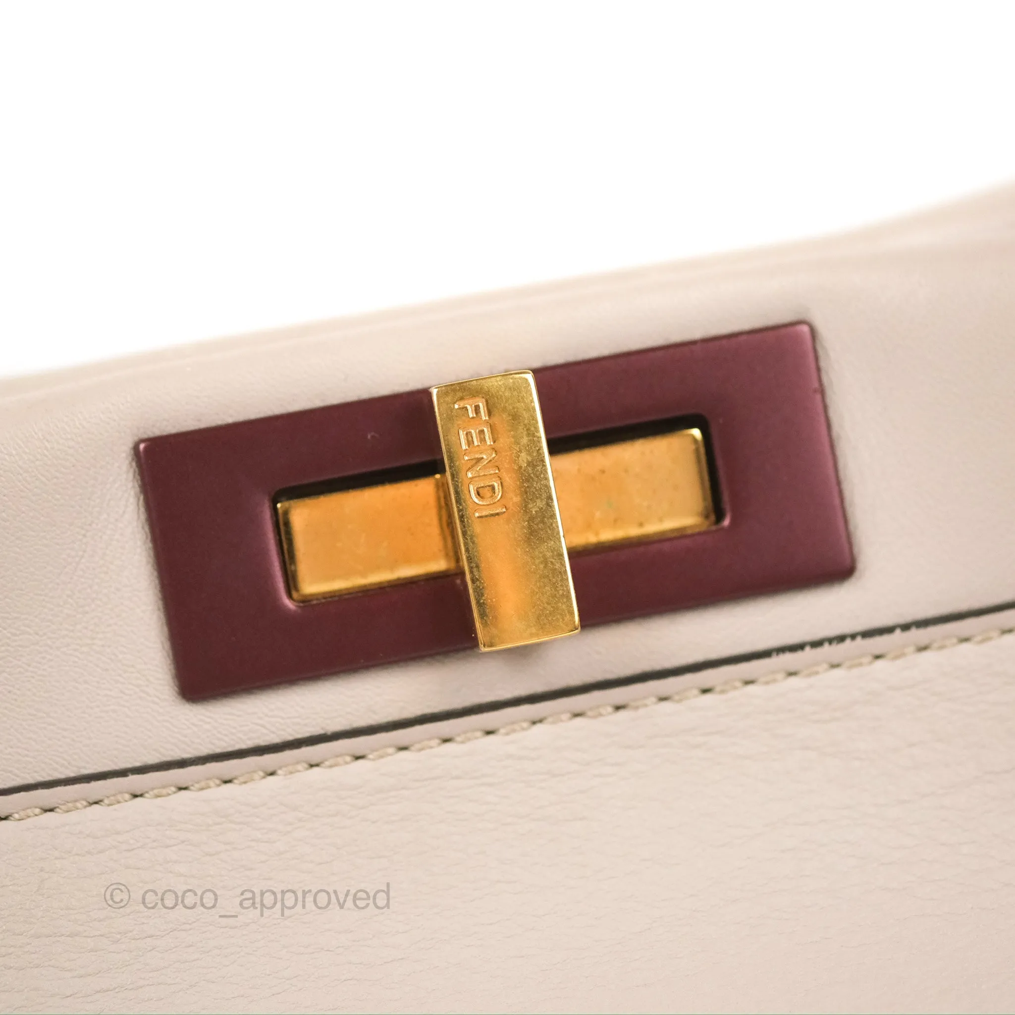 Fendi Peekaboo Medium Light Taupe Gold Hardware