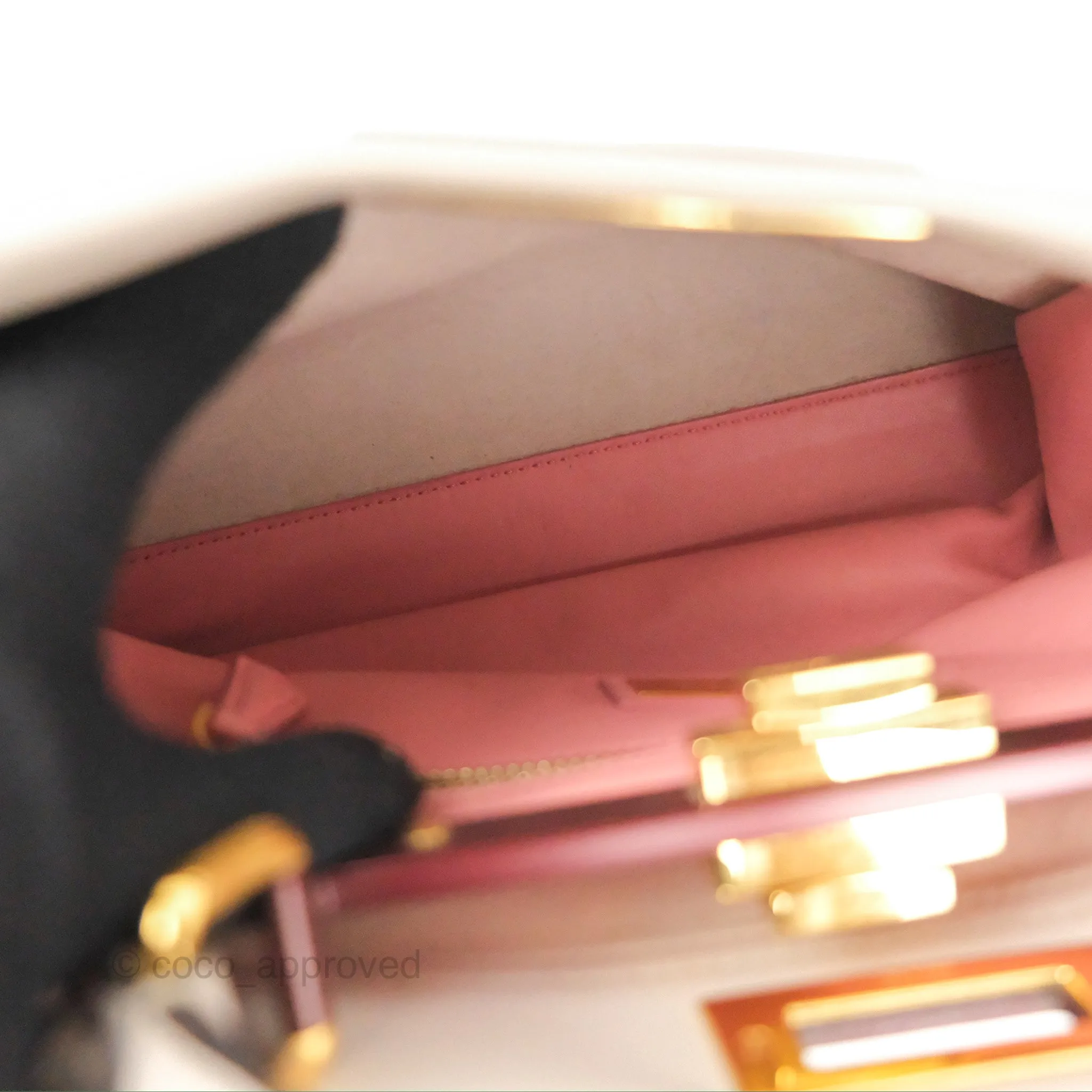 Fendi Peekaboo Medium Light Taupe Gold Hardware