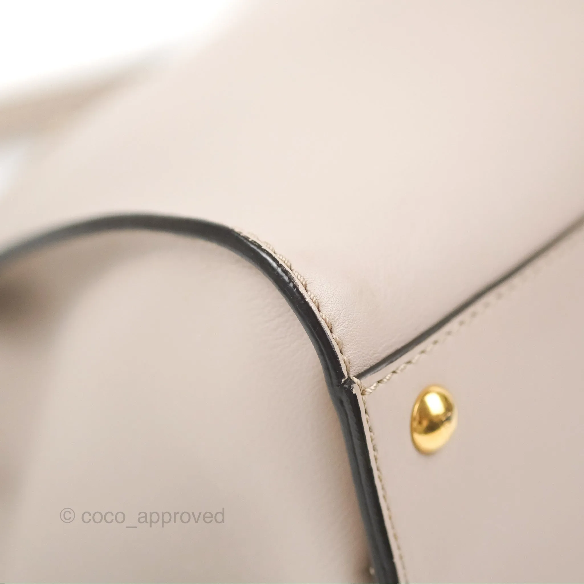 Fendi Peekaboo Medium Light Taupe Gold Hardware