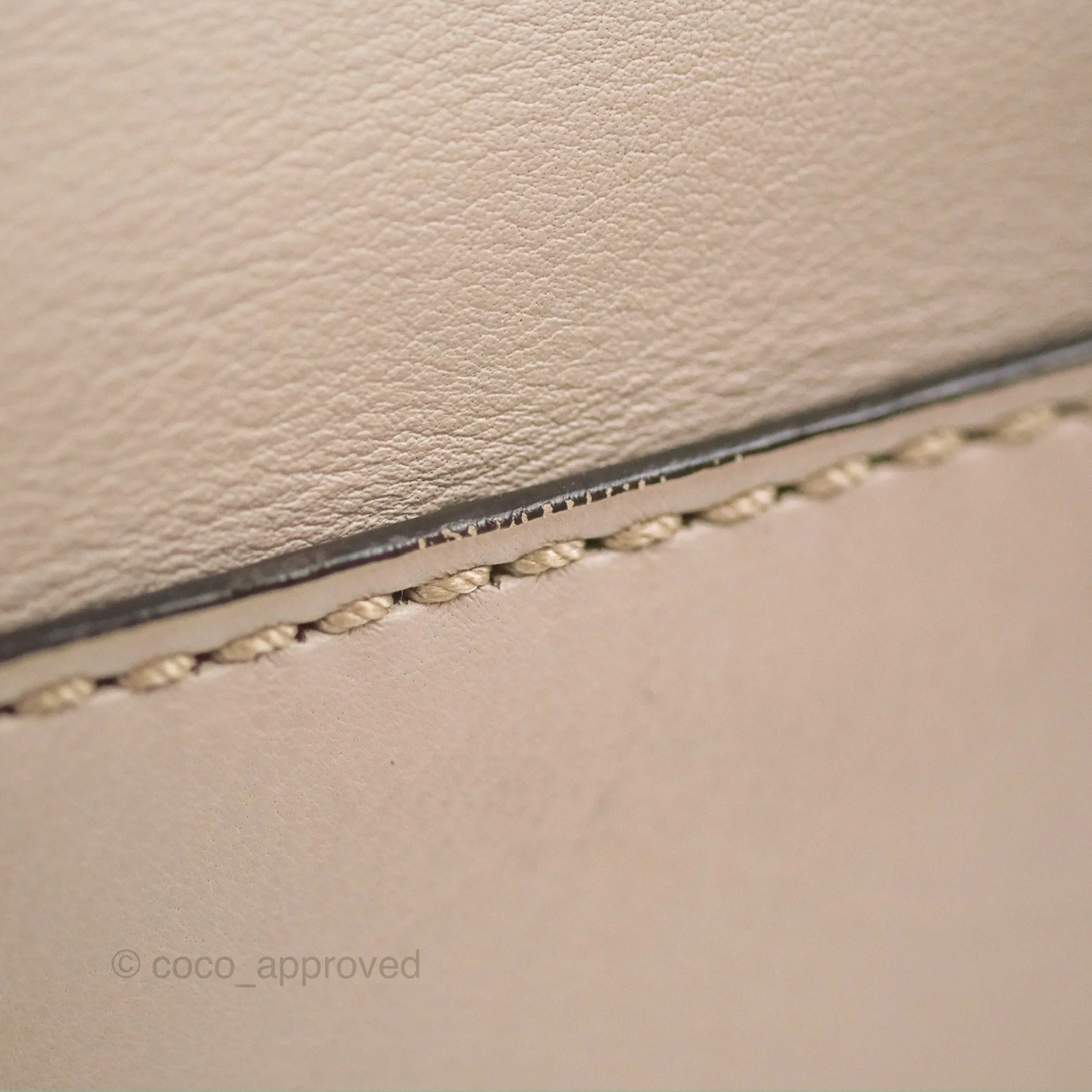 Fendi Peekaboo Medium Light Taupe Gold Hardware