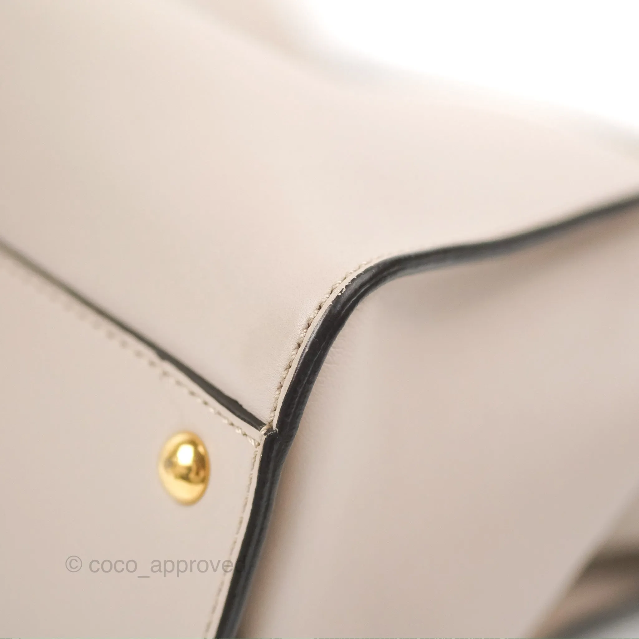 Fendi Peekaboo Medium Light Taupe Gold Hardware