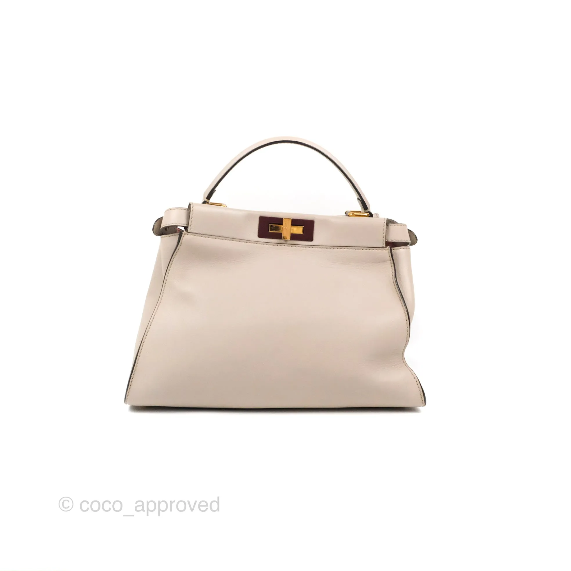 Fendi Peekaboo Medium Light Taupe Gold Hardware