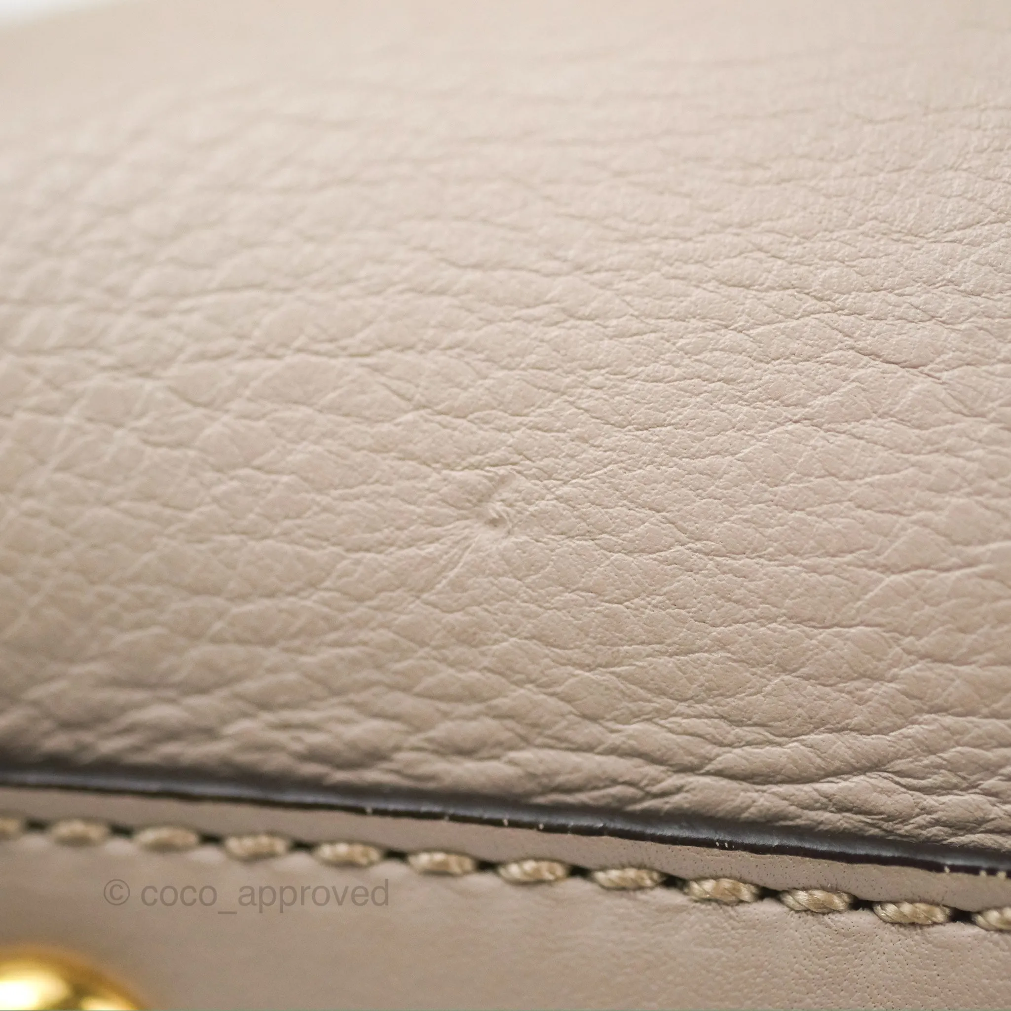 Fendi Peekaboo Medium Light Taupe Gold Hardware