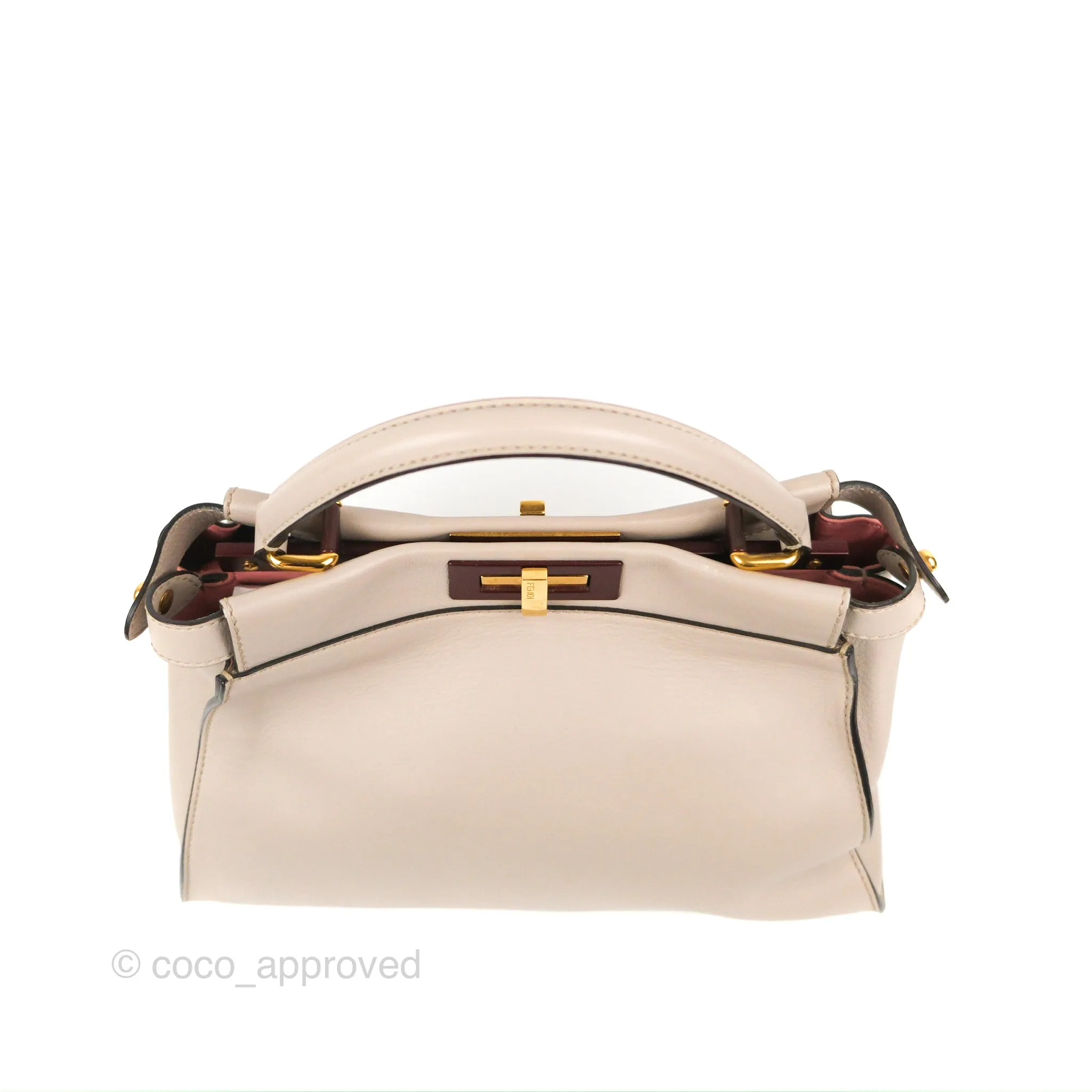 Fendi Peekaboo Medium Light Taupe Gold Hardware