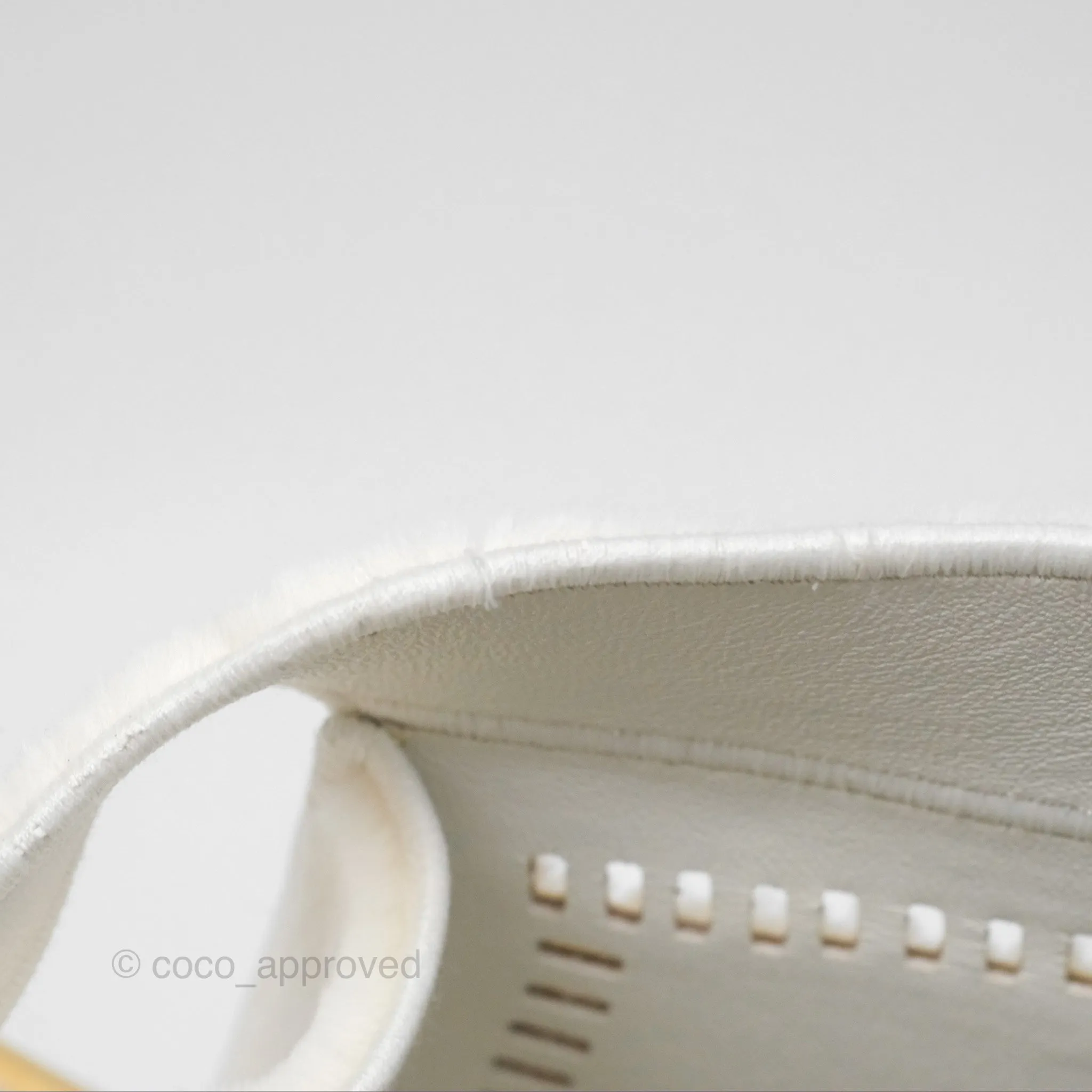 Fendi Peekaboo Medium Mink Fur White Gold Hardware