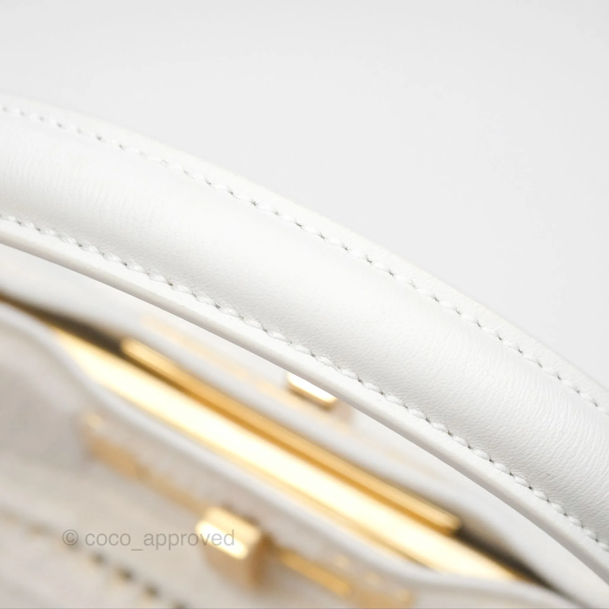 Fendi Peekaboo Medium Mink Fur White Gold Hardware