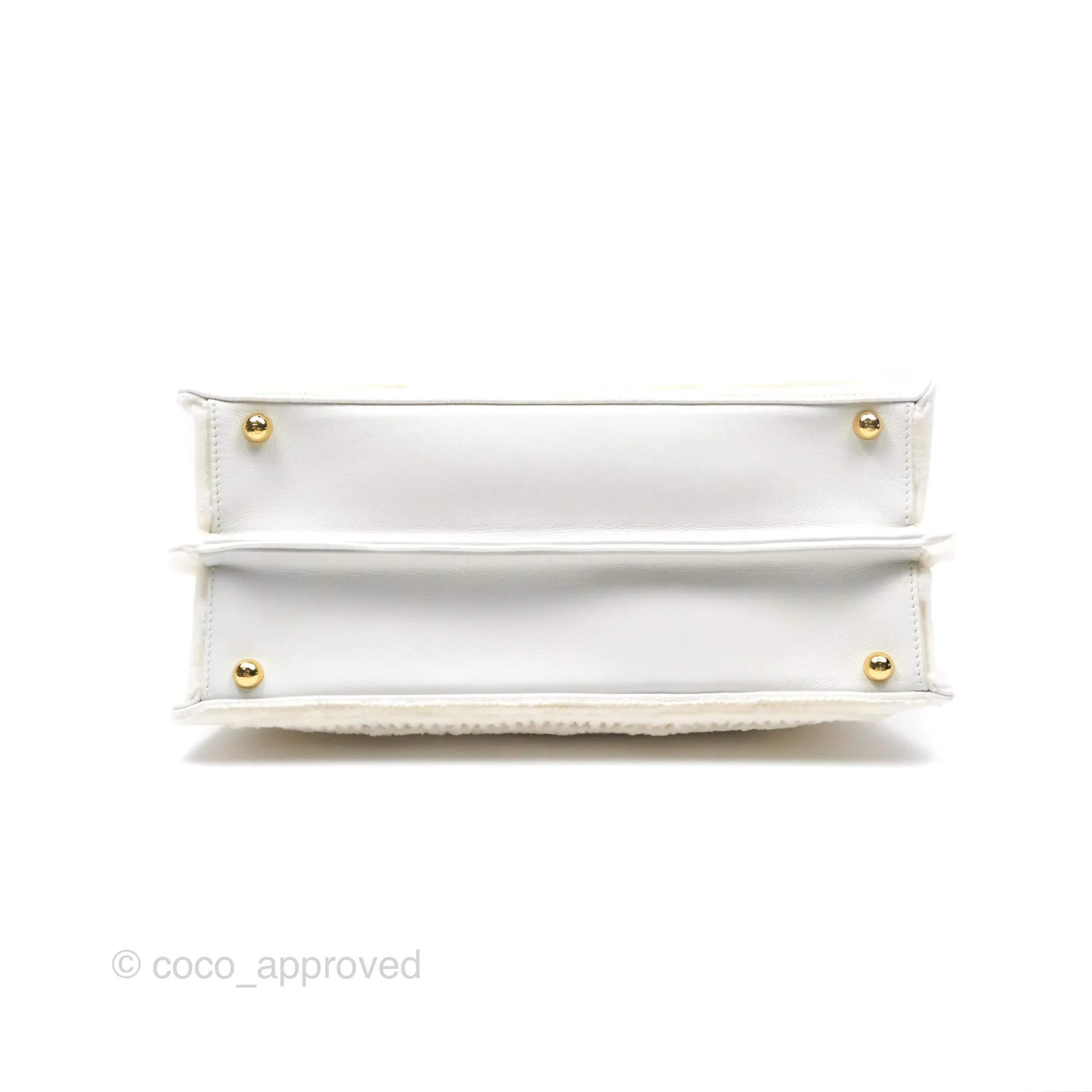 Fendi Peekaboo Medium Mink Fur White Gold Hardware