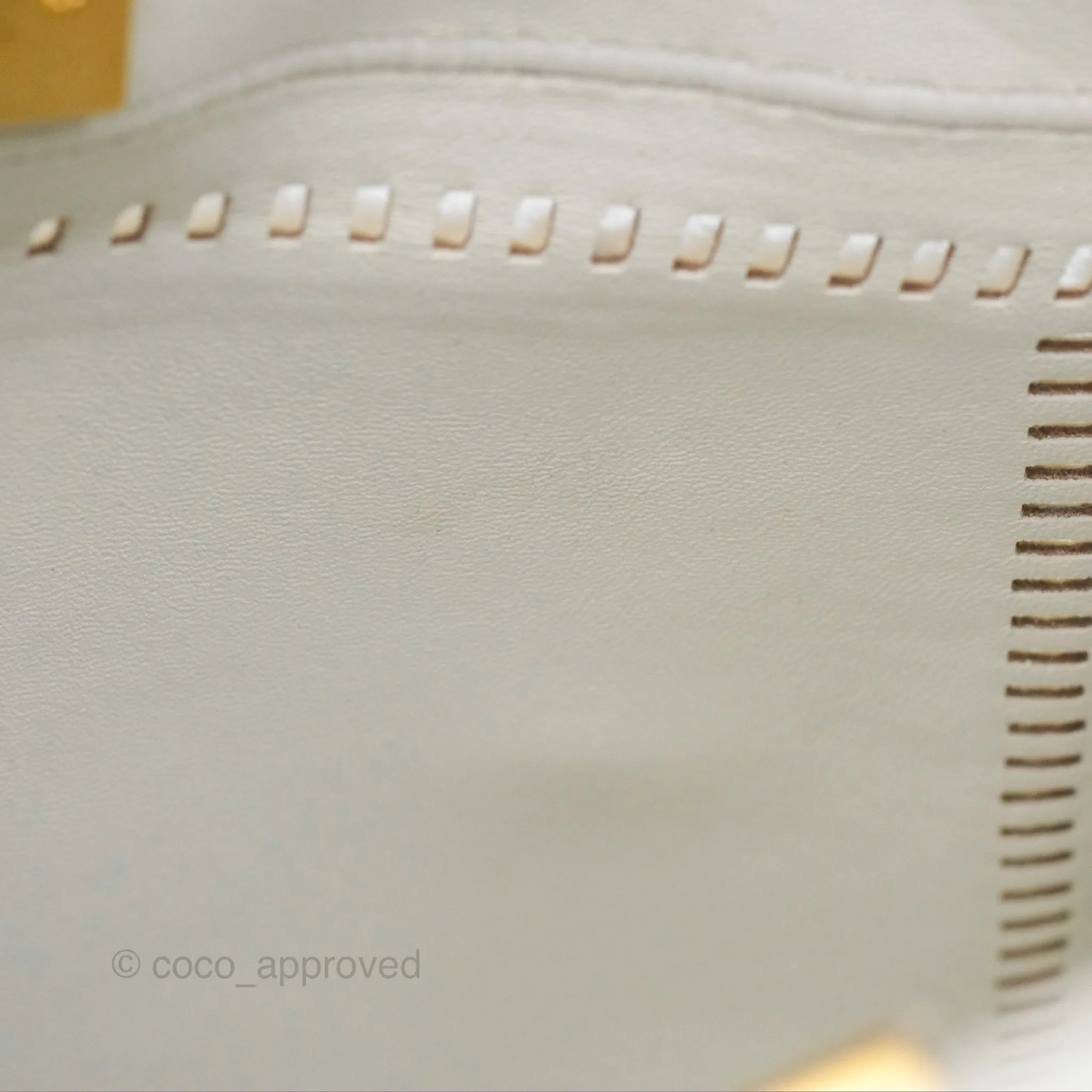Fendi Peekaboo Medium Mink Fur White Gold Hardware