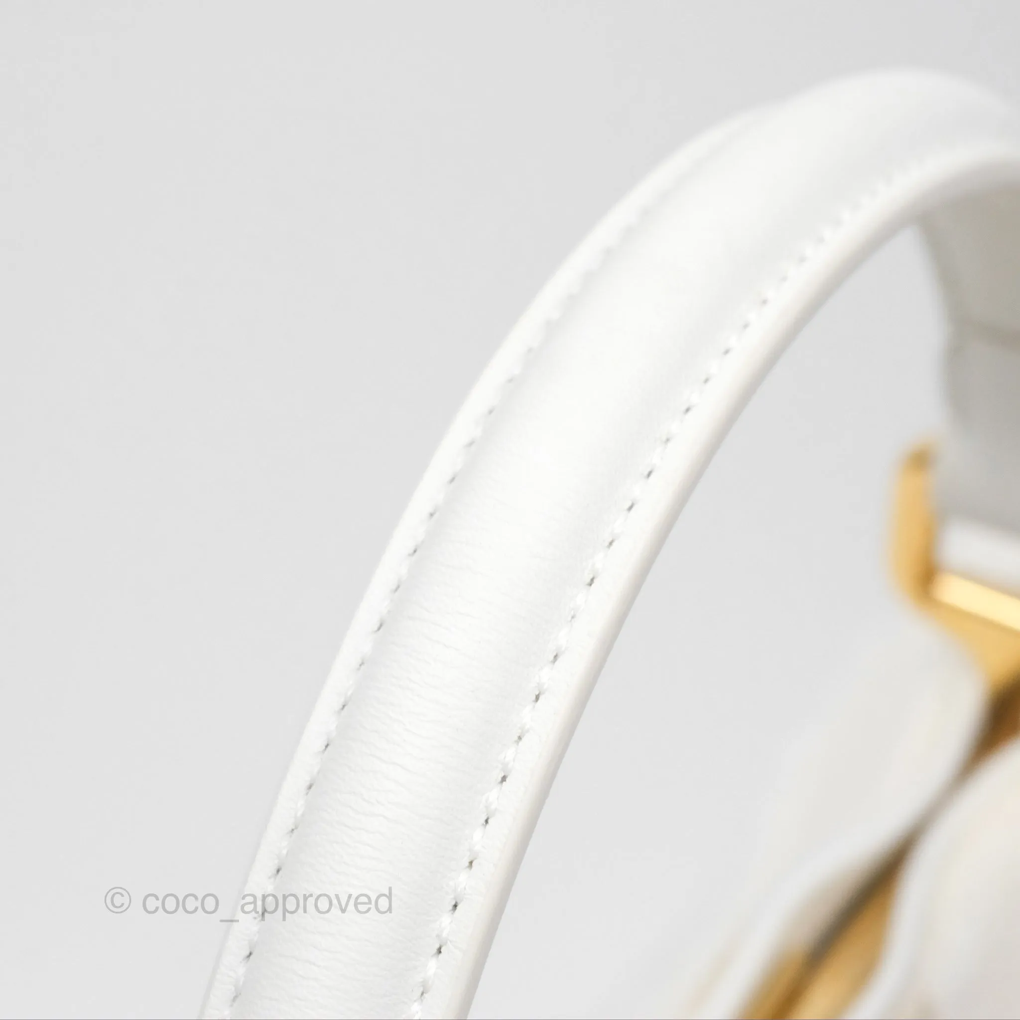 Fendi Peekaboo Medium Mink Fur White Gold Hardware