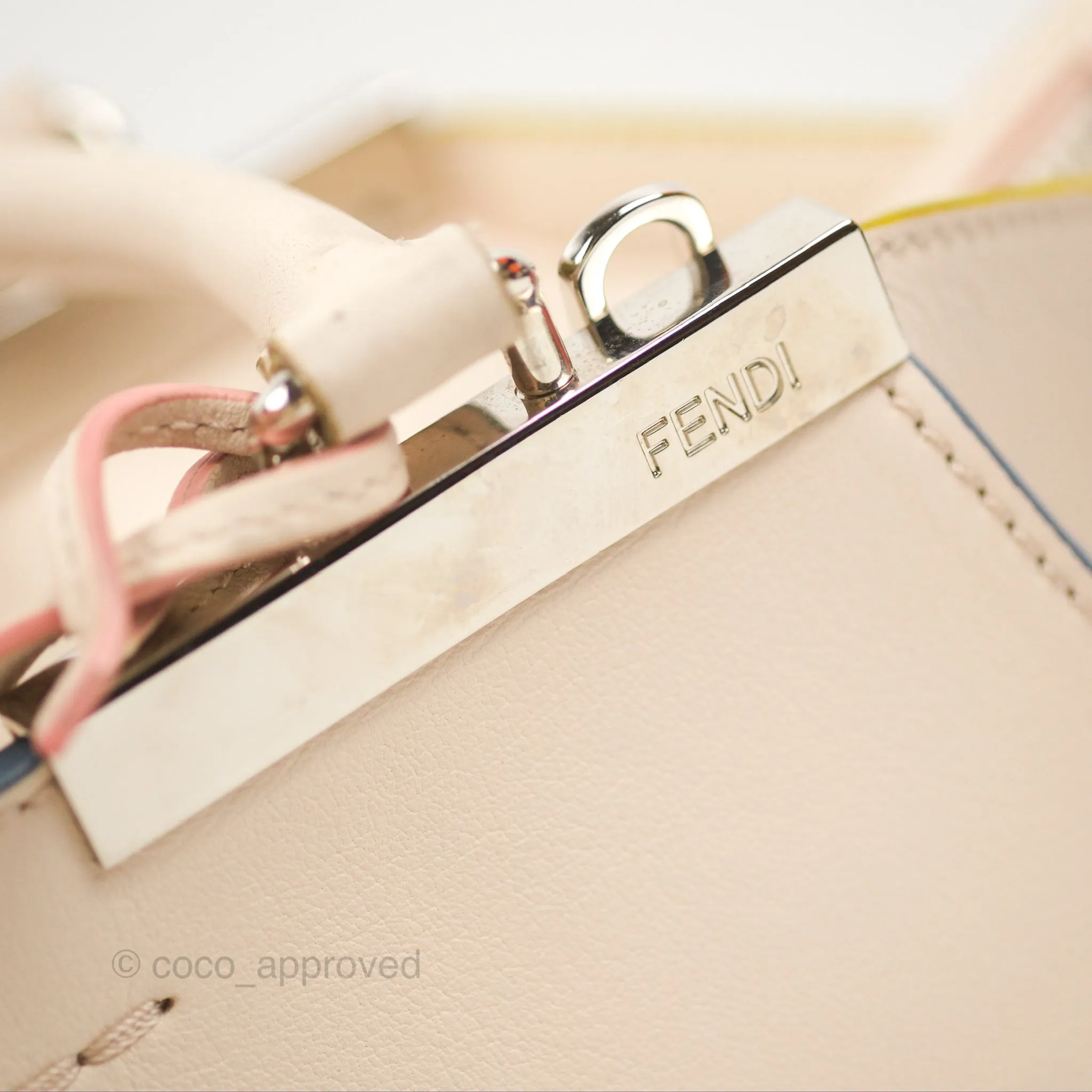 Fendi Petite 3Jours Bag Light Grey Calfskin