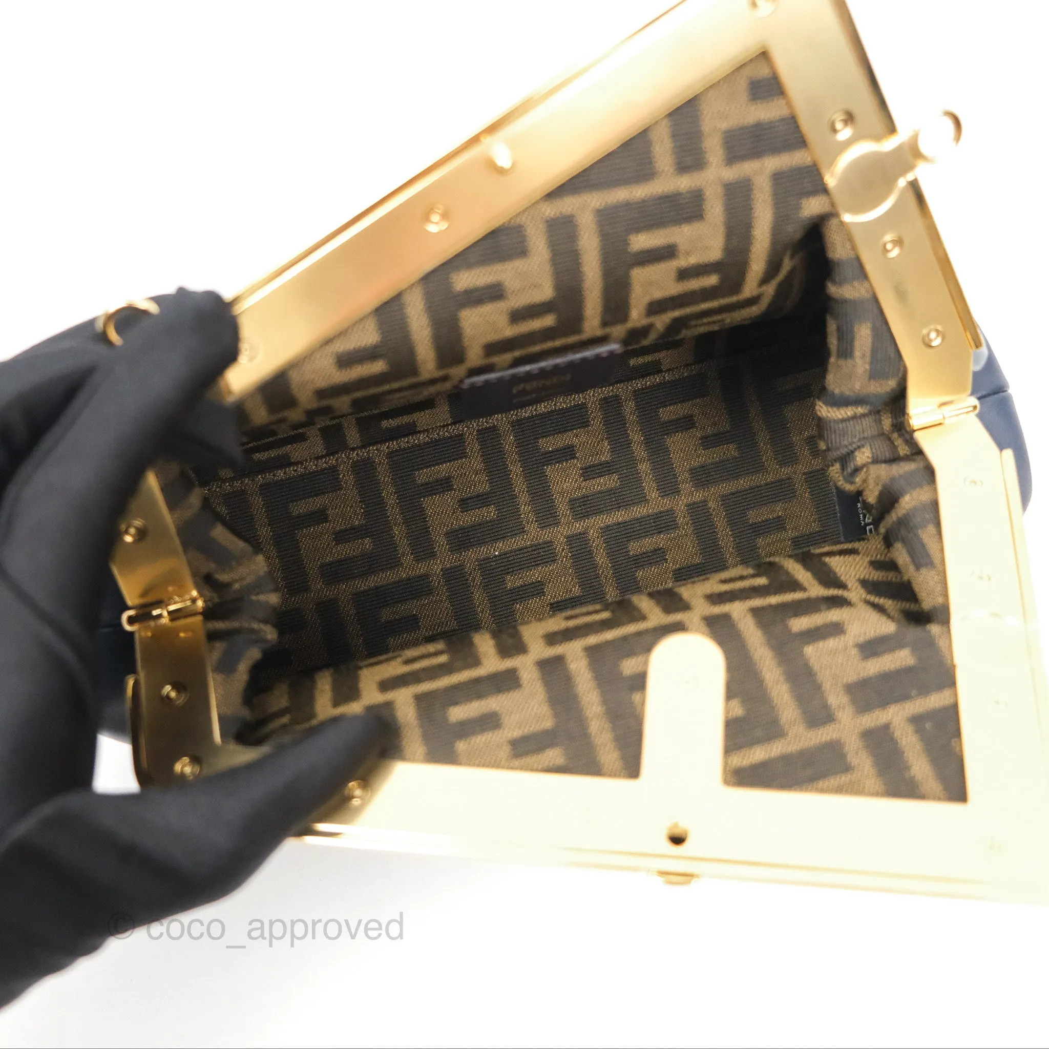Fendi Small Fendi First Midnight Blue Shiny Nappa