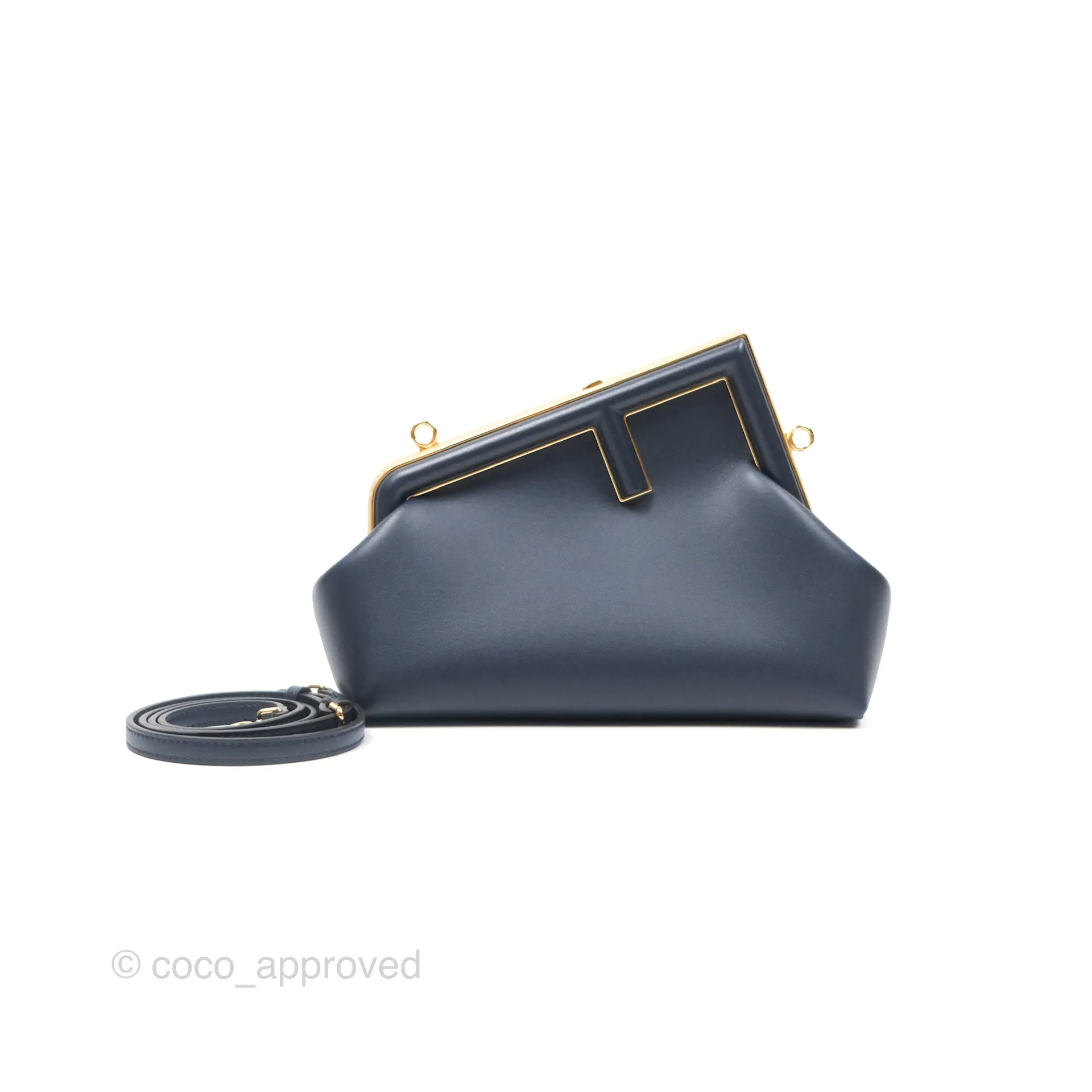 Fendi Small Fendi First Midnight Blue Shiny Nappa