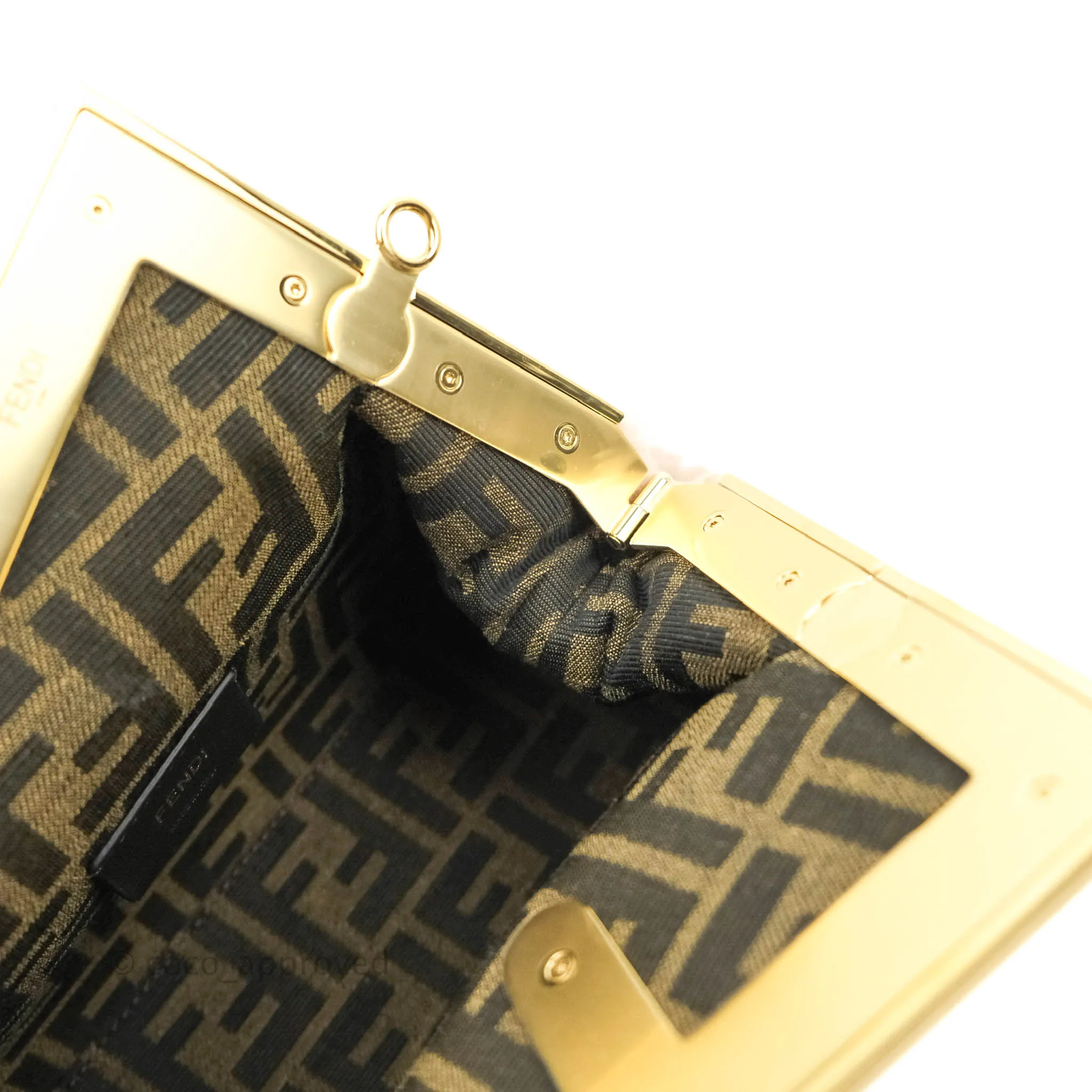 Fendi Small First Bag Pale Pink Merino Shearling Gold Hardware