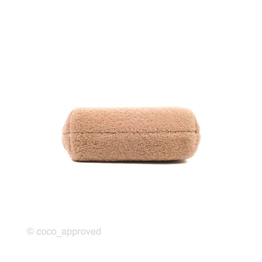 Fendi Small First Bag Pale Pink Merino Shearling Gold Hardware